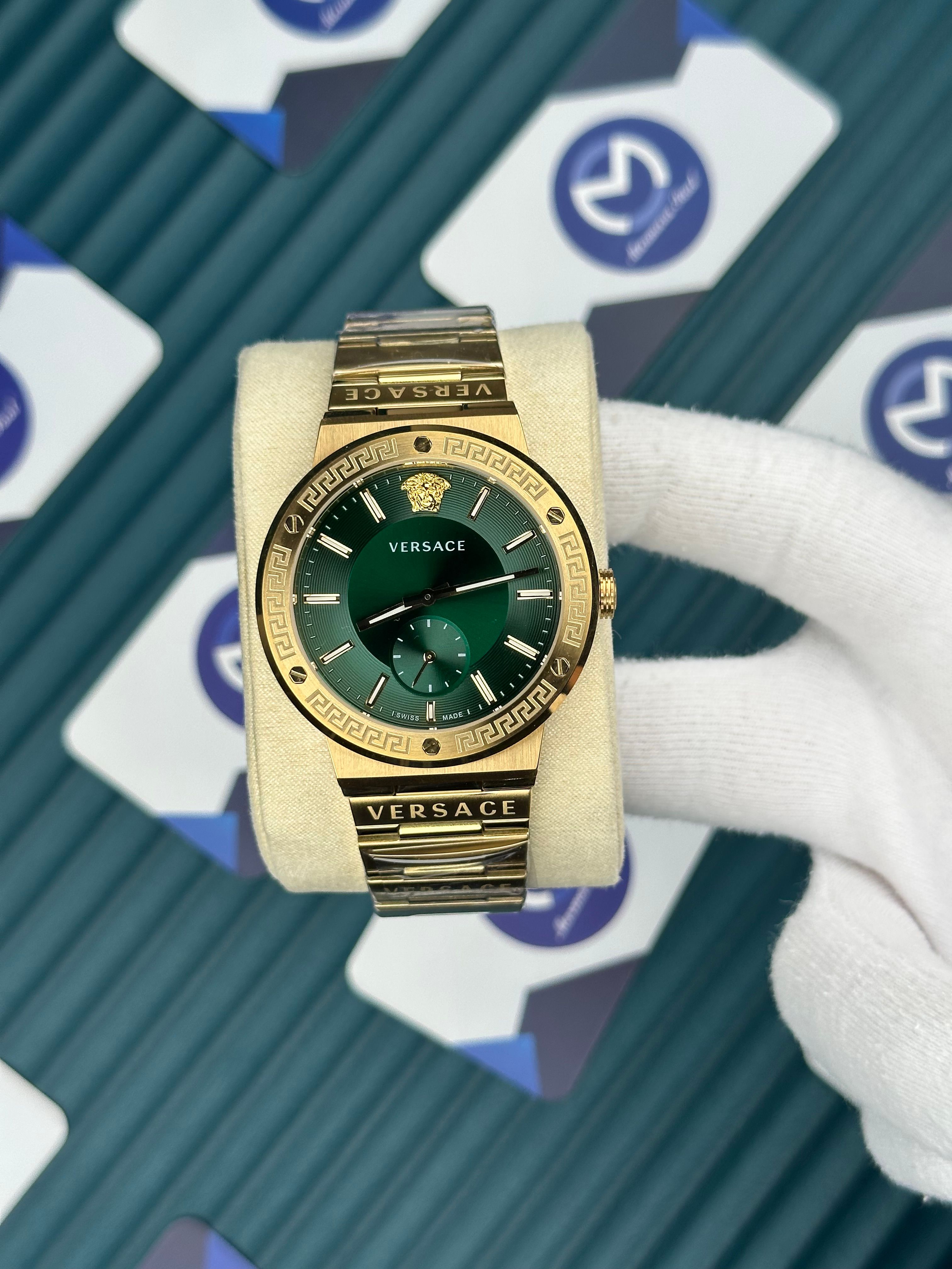 Versace Gold Kordon Fonksiyonlu Yeşil Kadran