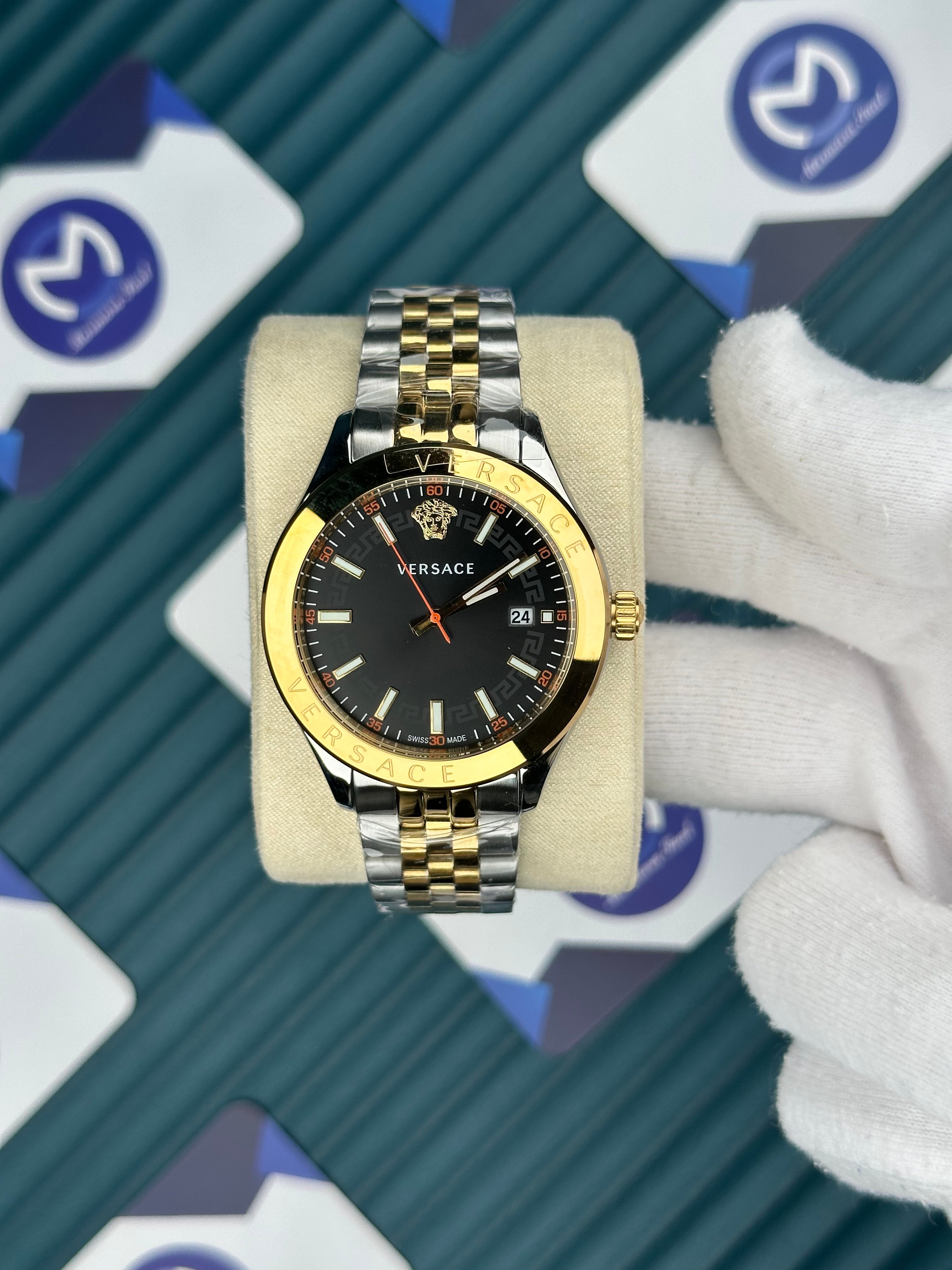 Versace Gold-Silver Jübile Siyah Kadran