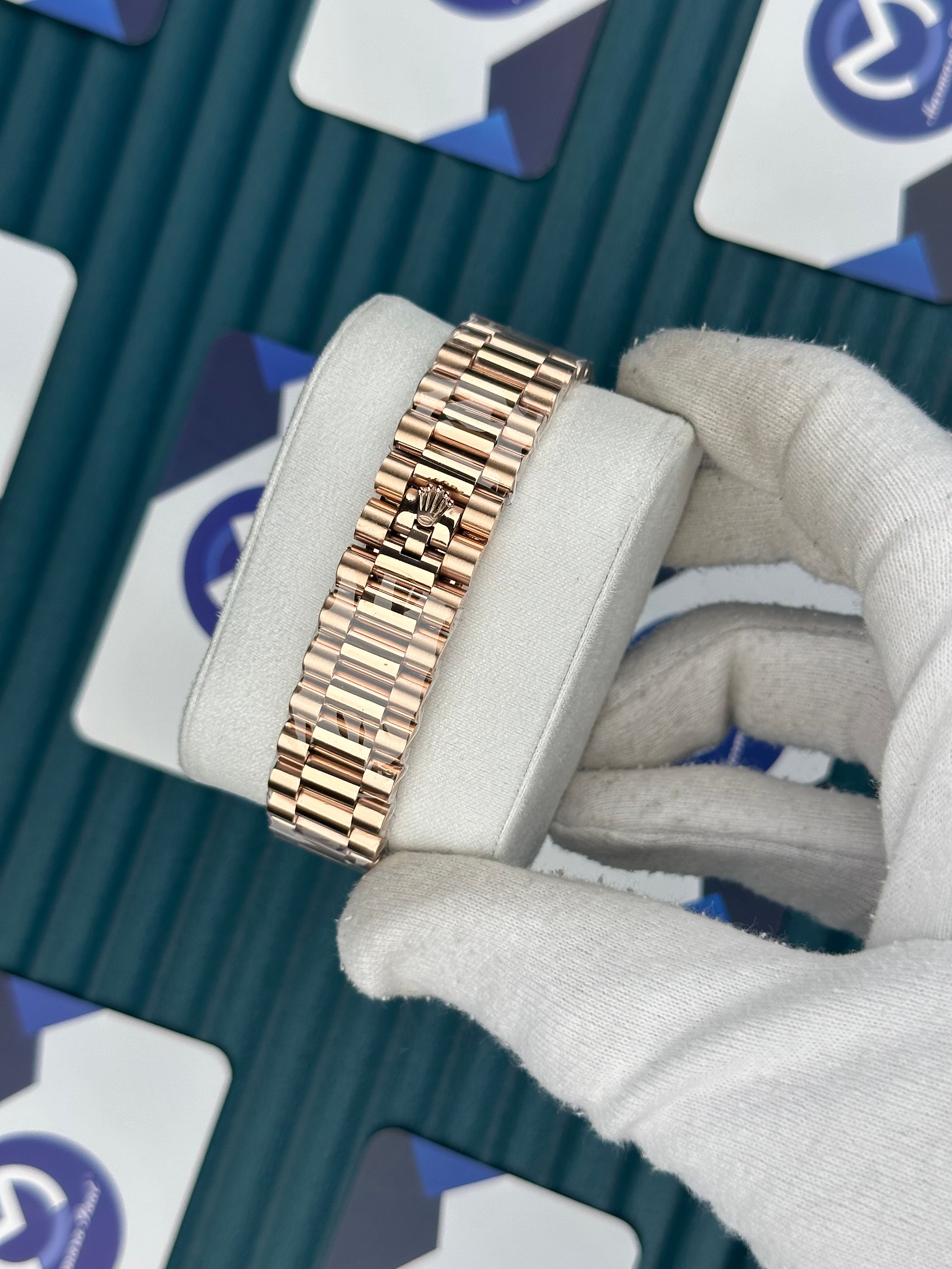 ROLEX 36 BEYAZ KADRAN ROMA INDEX ROSE PRESIDENT