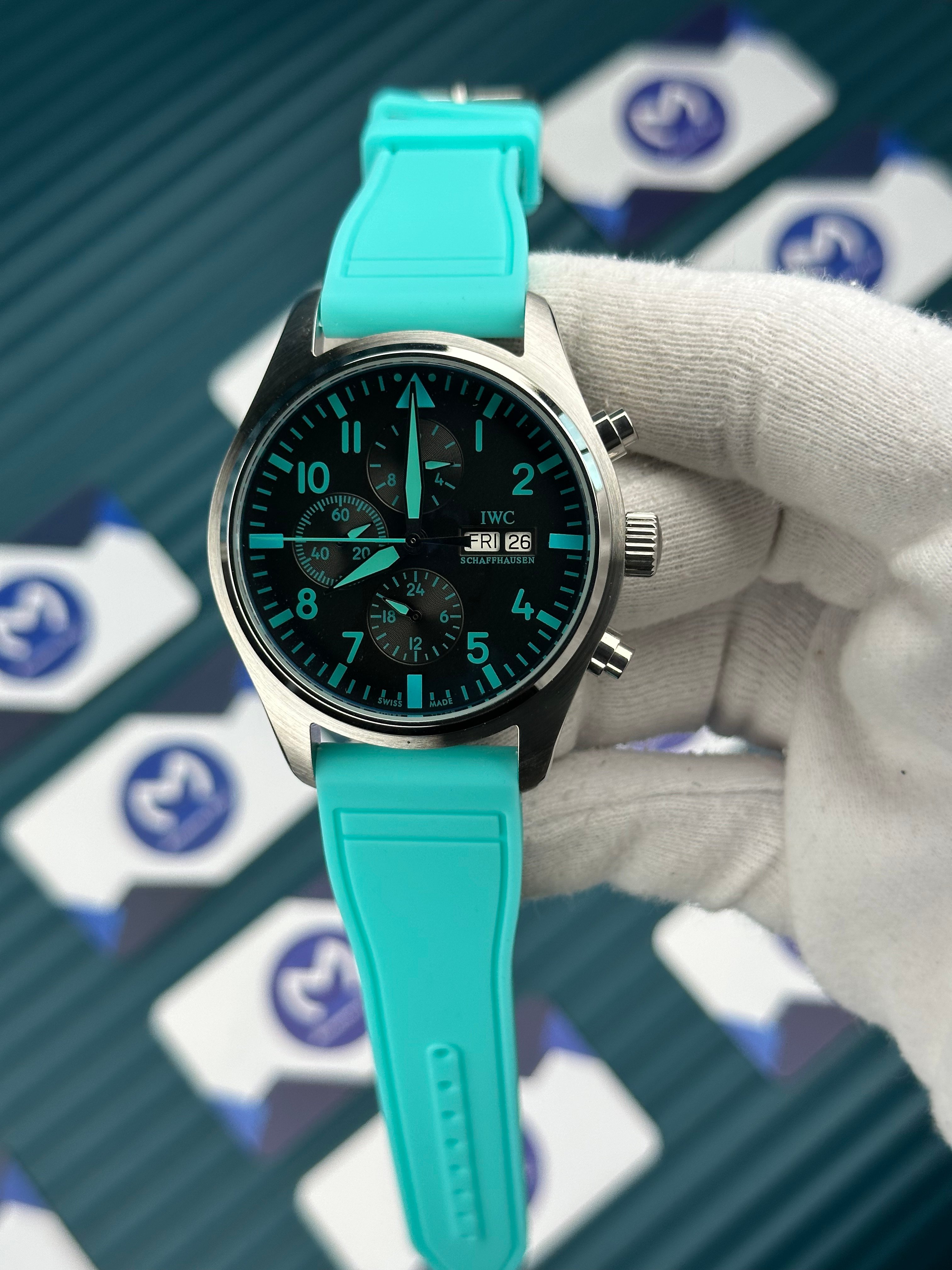 IWC MERCEDES AMG KAUÇUK TURKUAZ KORDON
