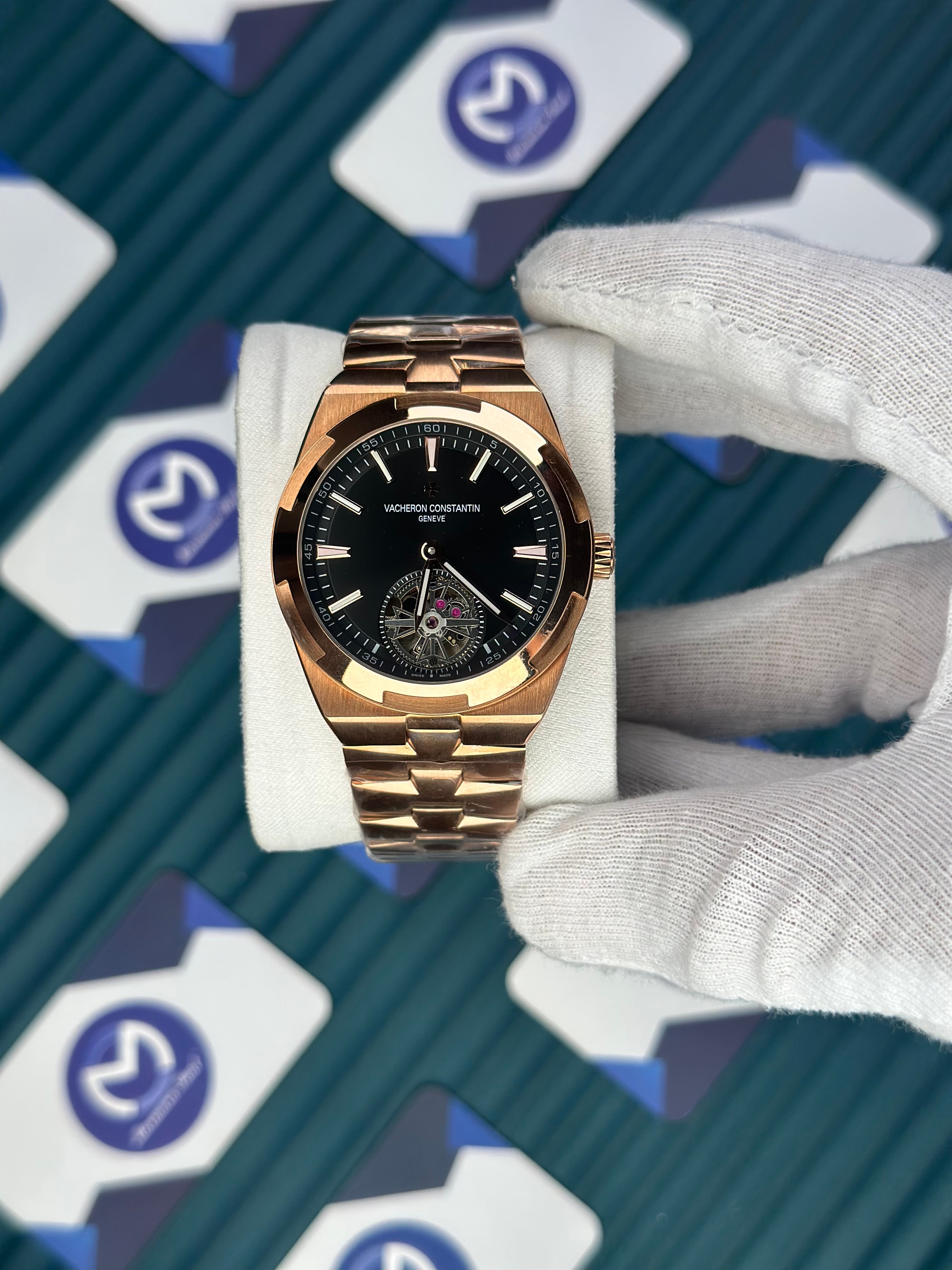 VACHERON CONSTANTIN BLACK OVERSEAS TOURBILLON ROSE