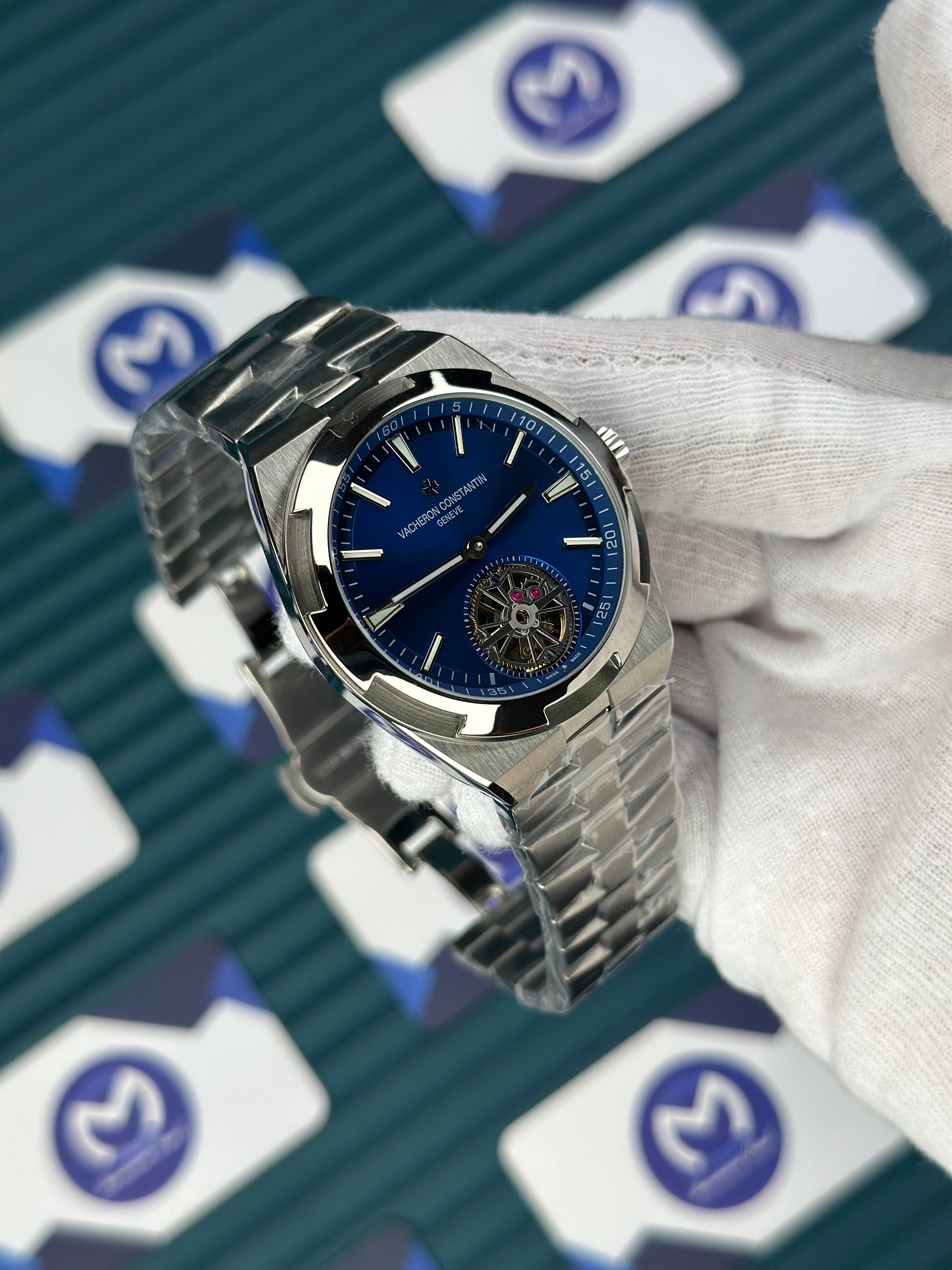 VACHERON CONSTANTIN BLUE OVERSEAS TOURBILLON SILVER