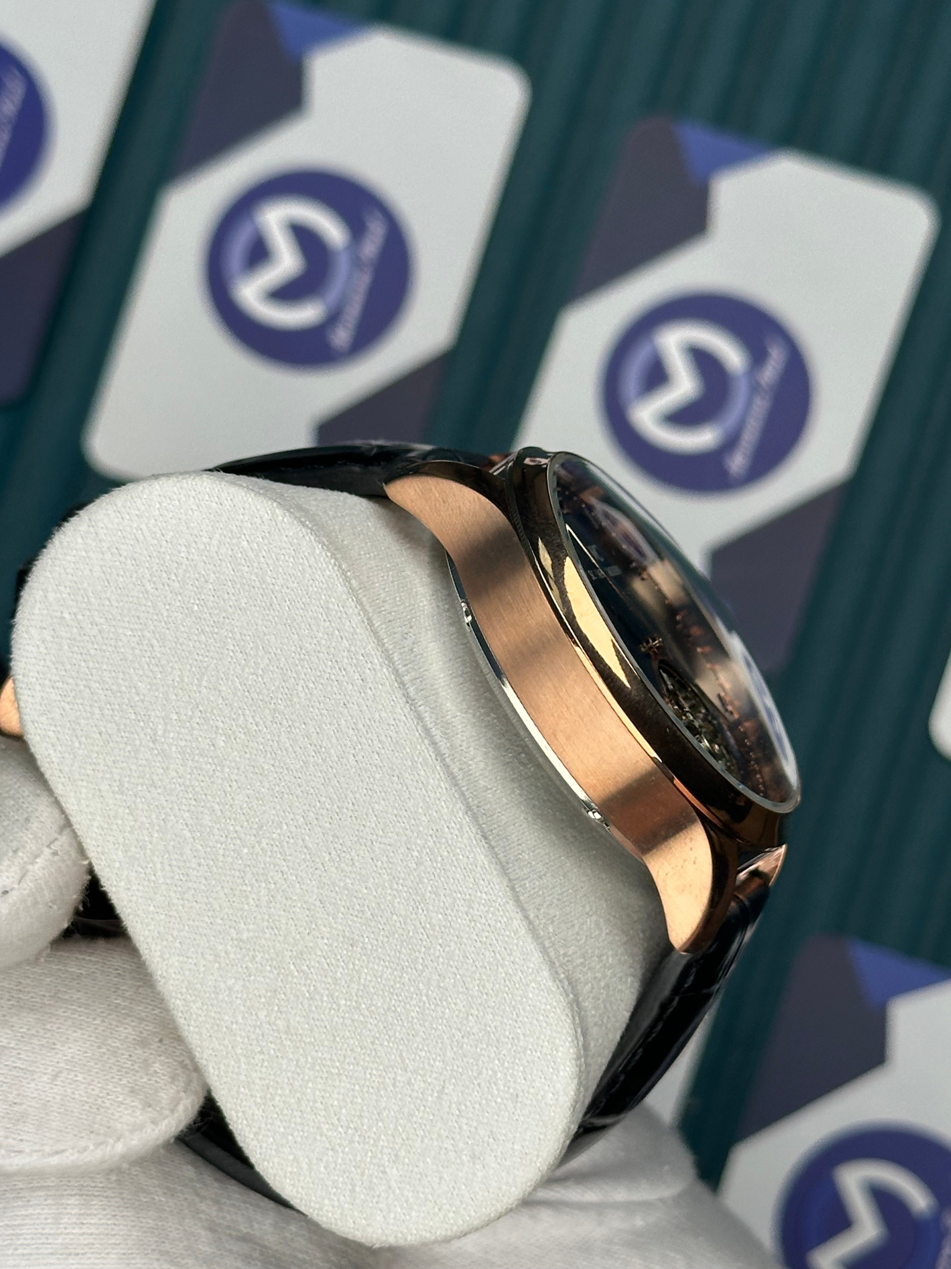 IWC Blue Dial Tourbillon Black Leather Cord