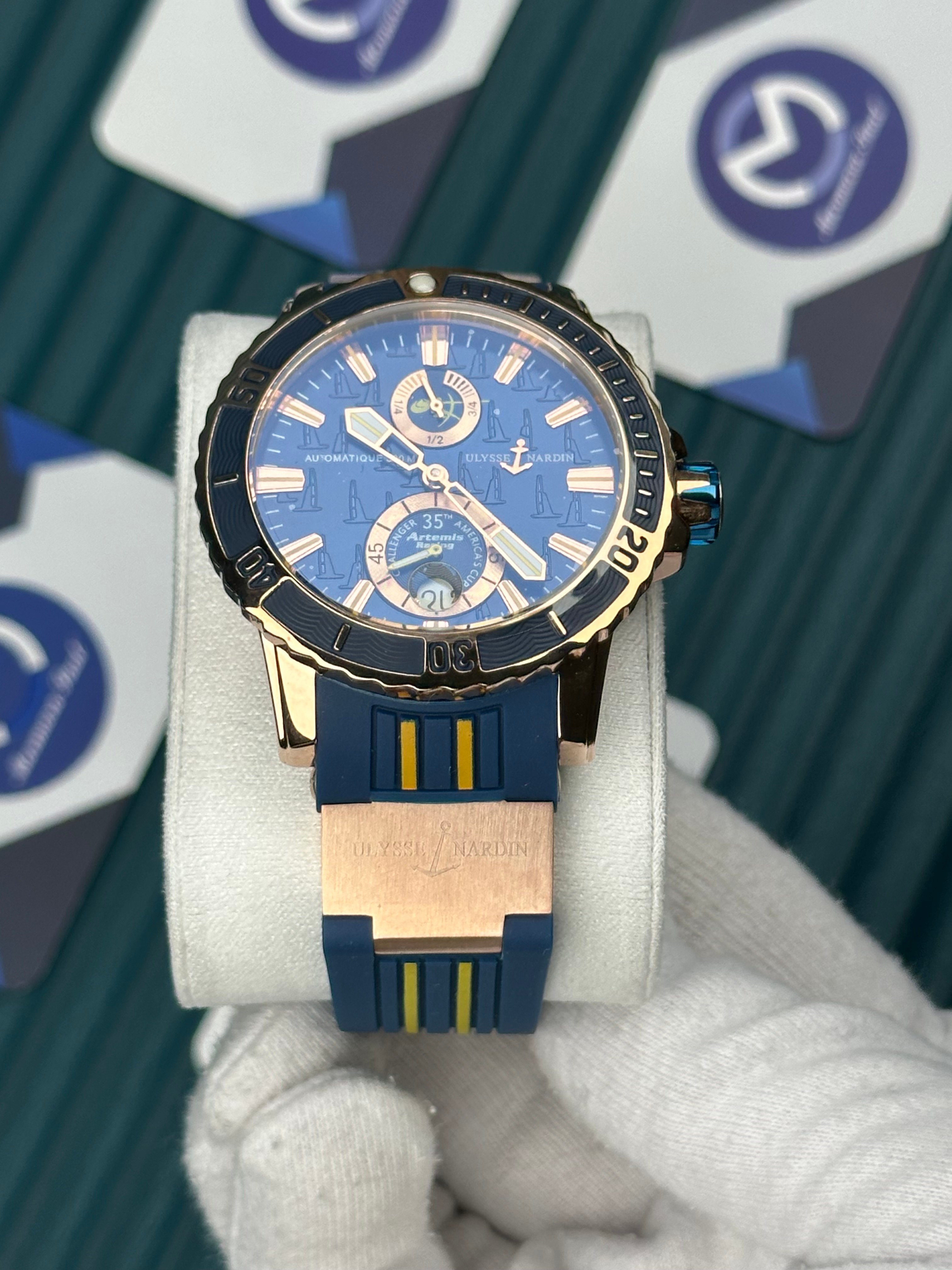 Ulysse Nardin Rose Case Blue Limited Edition Chronograph Automatic