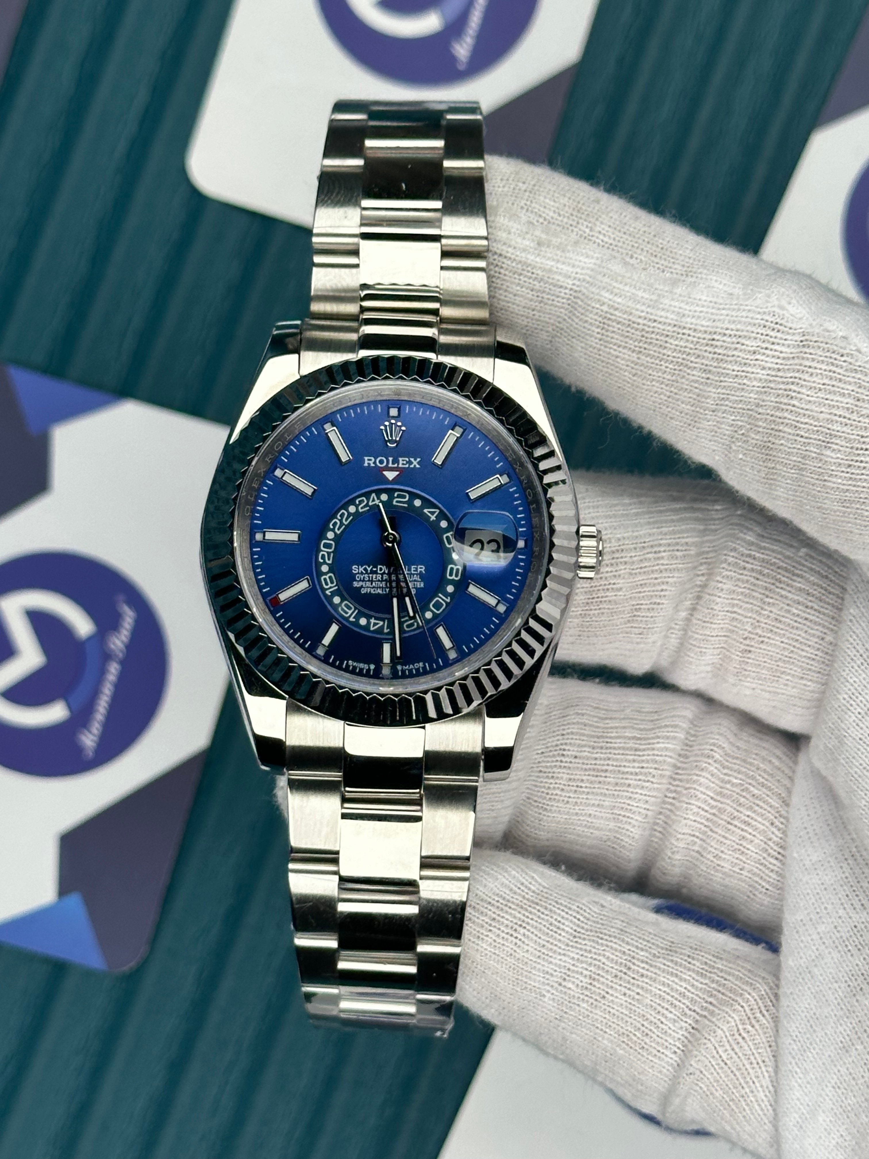 ROLEX SKY-DWELLER BLUE DIAL SILVER OYSTER