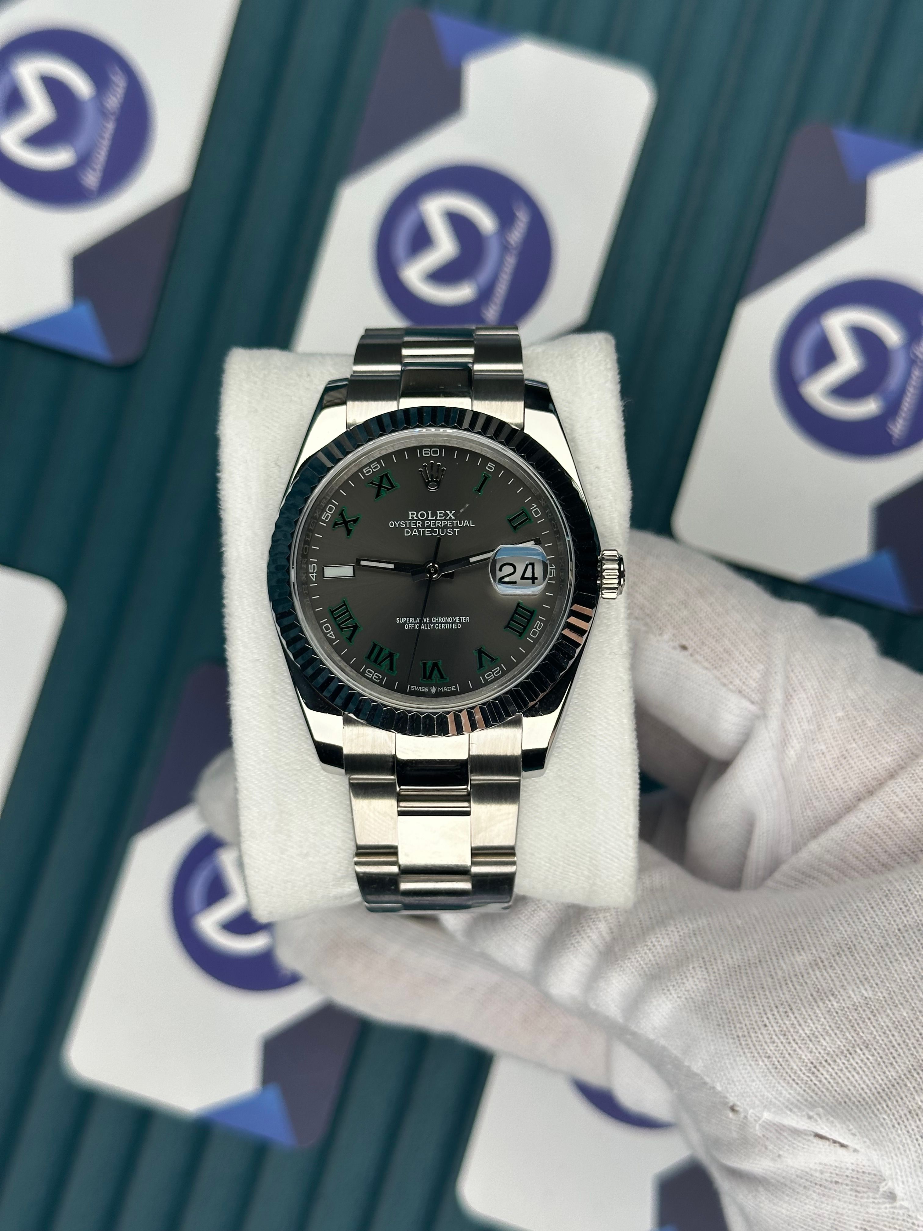 ROLEX DATEJUST ARDUVAZ WIMBLEDON SILVER OYSTER