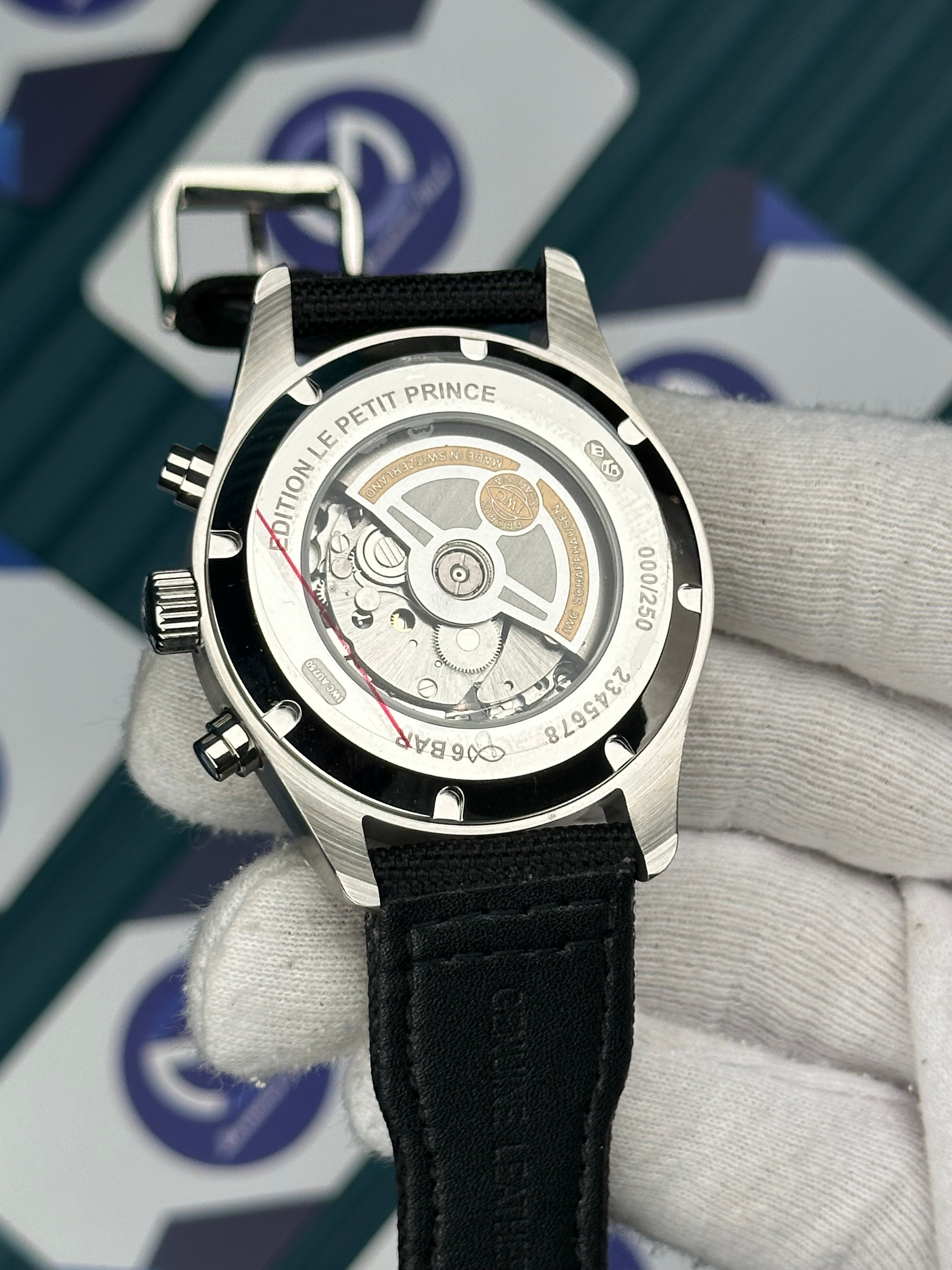 IWC BIG PILOT SİYAH BEZ KORDON MAVİ KADRAN