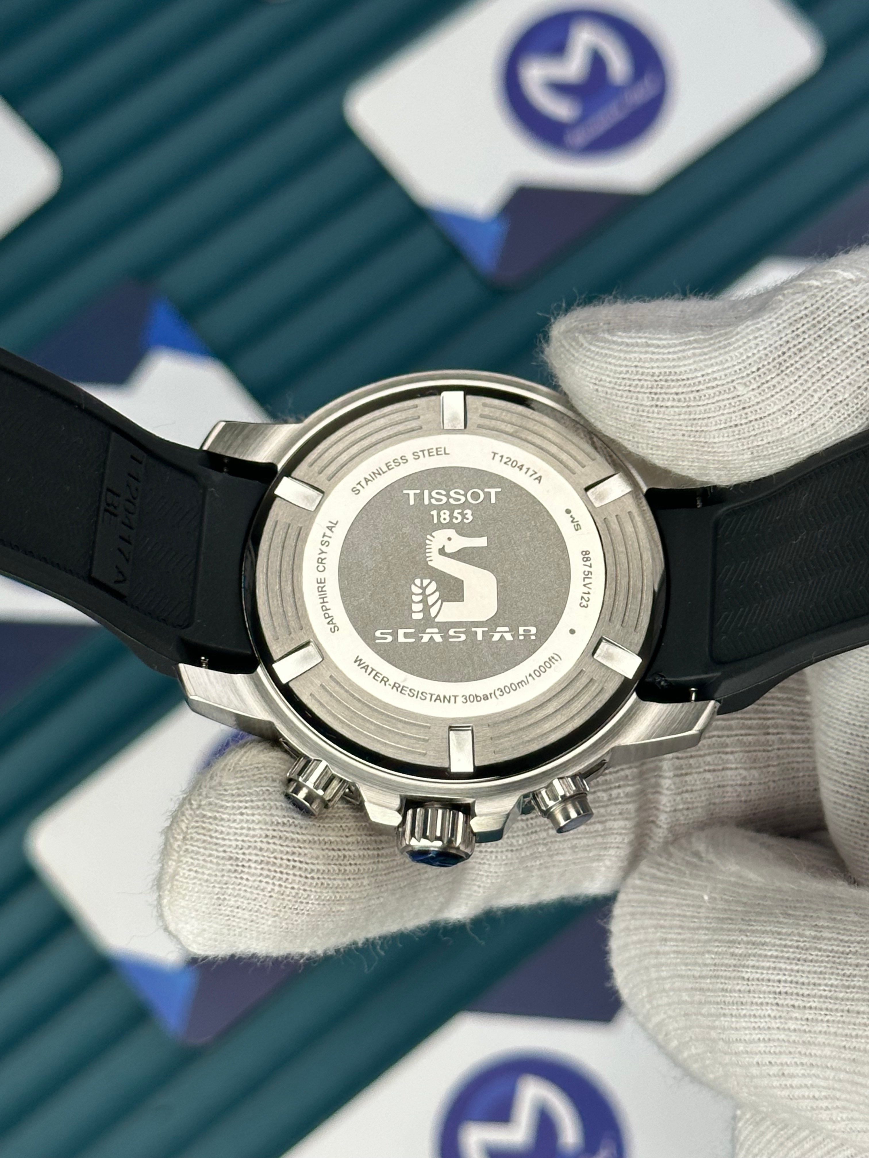 TISSOT PRX-T GREEN DIAL BLACK RUBBER 