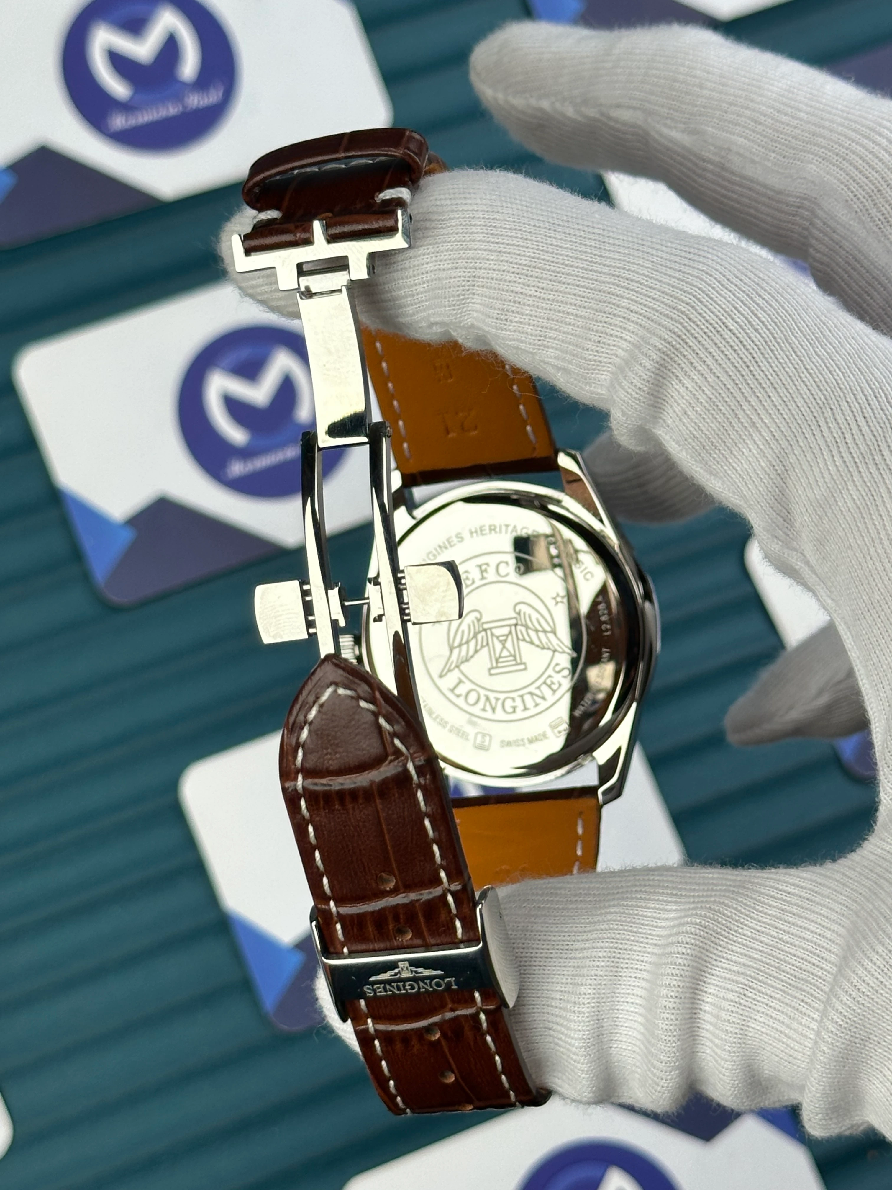 LONGINES FLAGSHIP HERITAGE MOONPHASE WHITE 