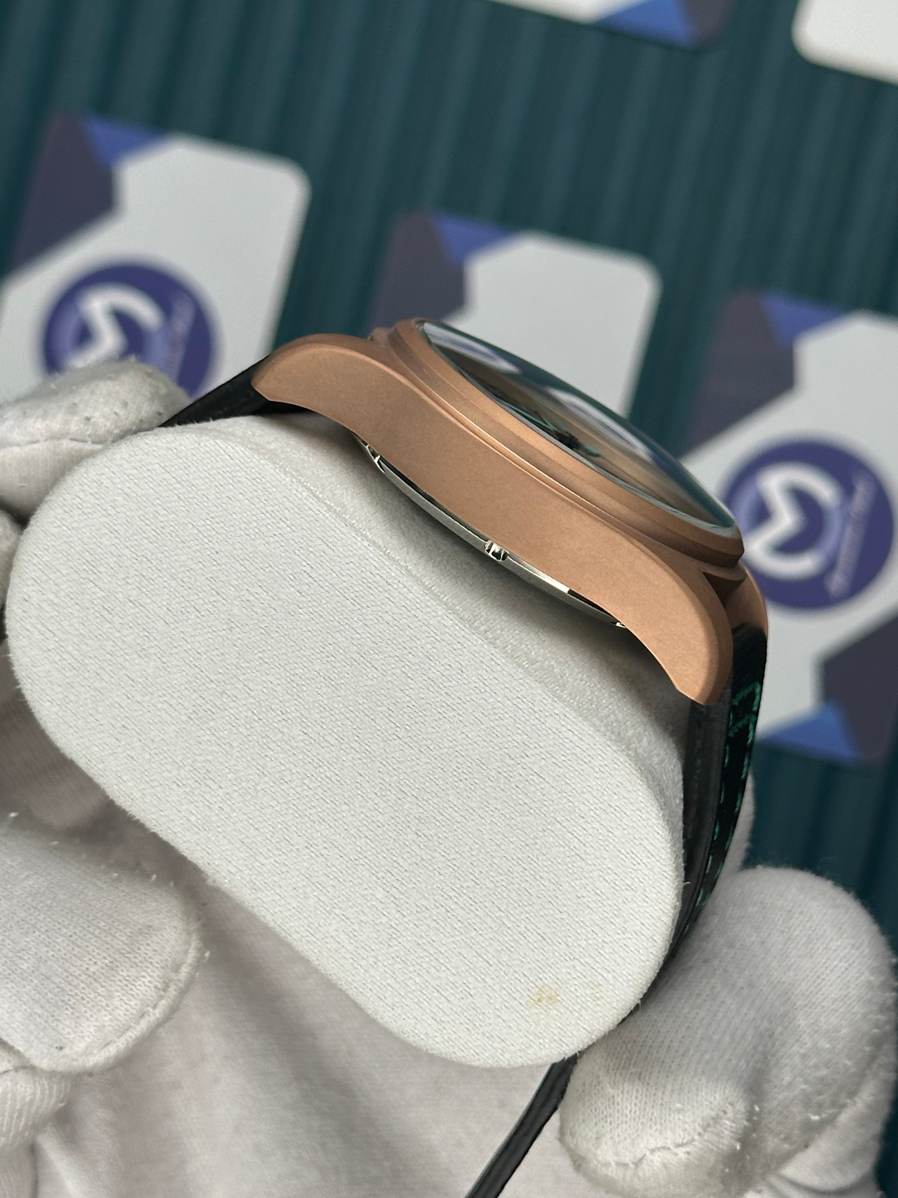 Iwc Big Pilot Deri Kordon Turkuaz Şeritli Rose Kasa