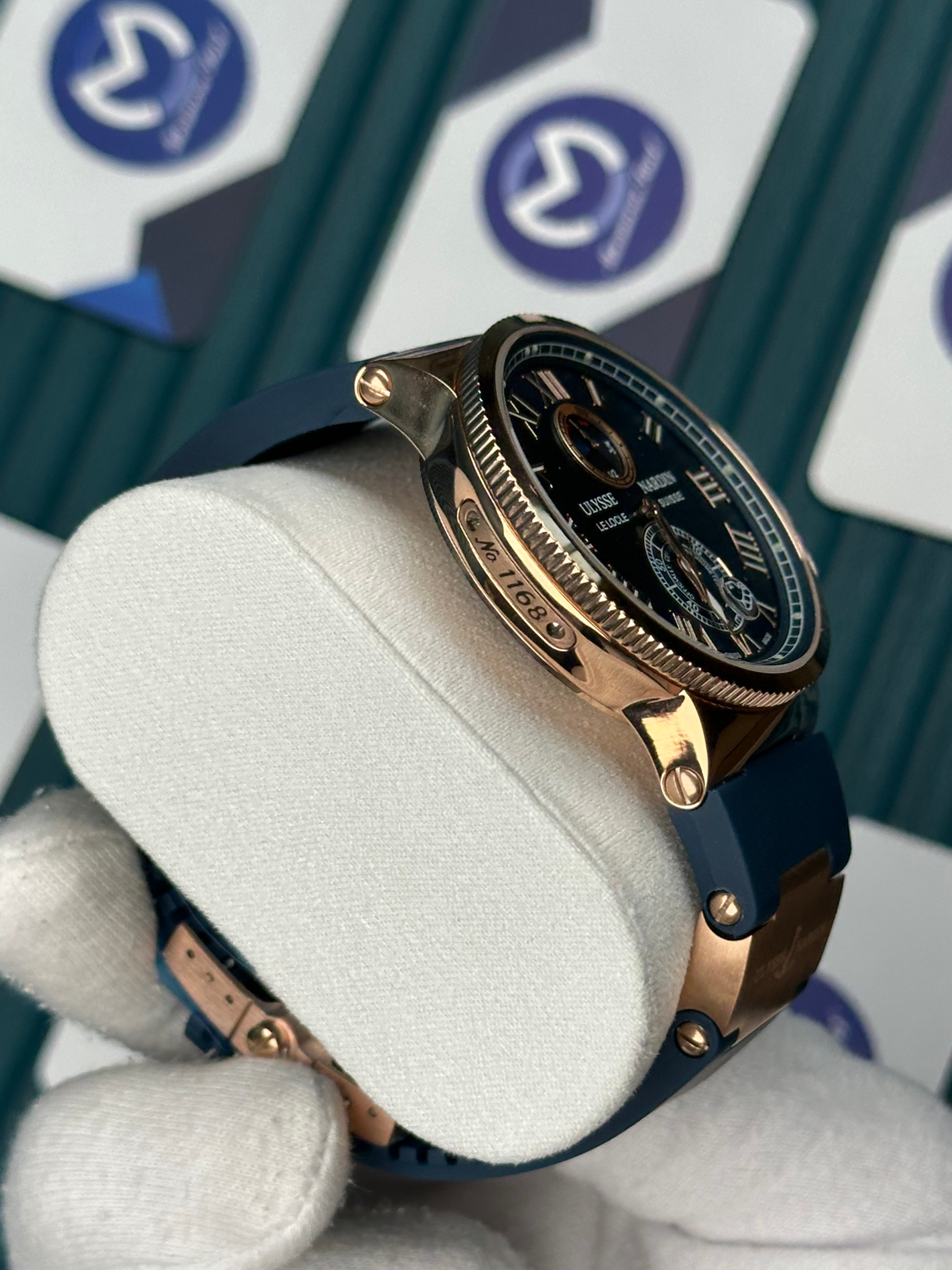 Ulysse Nardin Rose Case Blue Cord Chronometer Automatic
