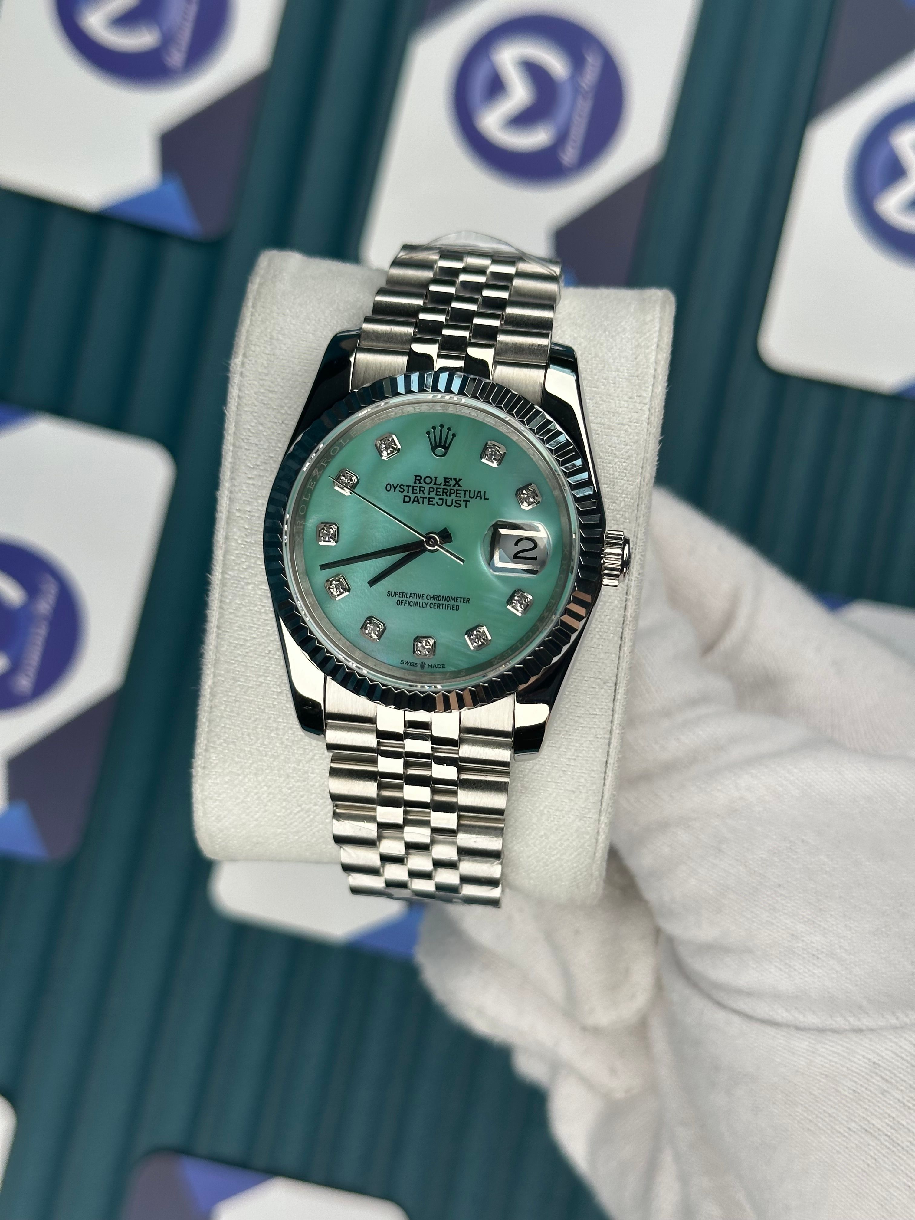 ROLEX 36 TURKUAZ KADRAN SILVER JUBILEE