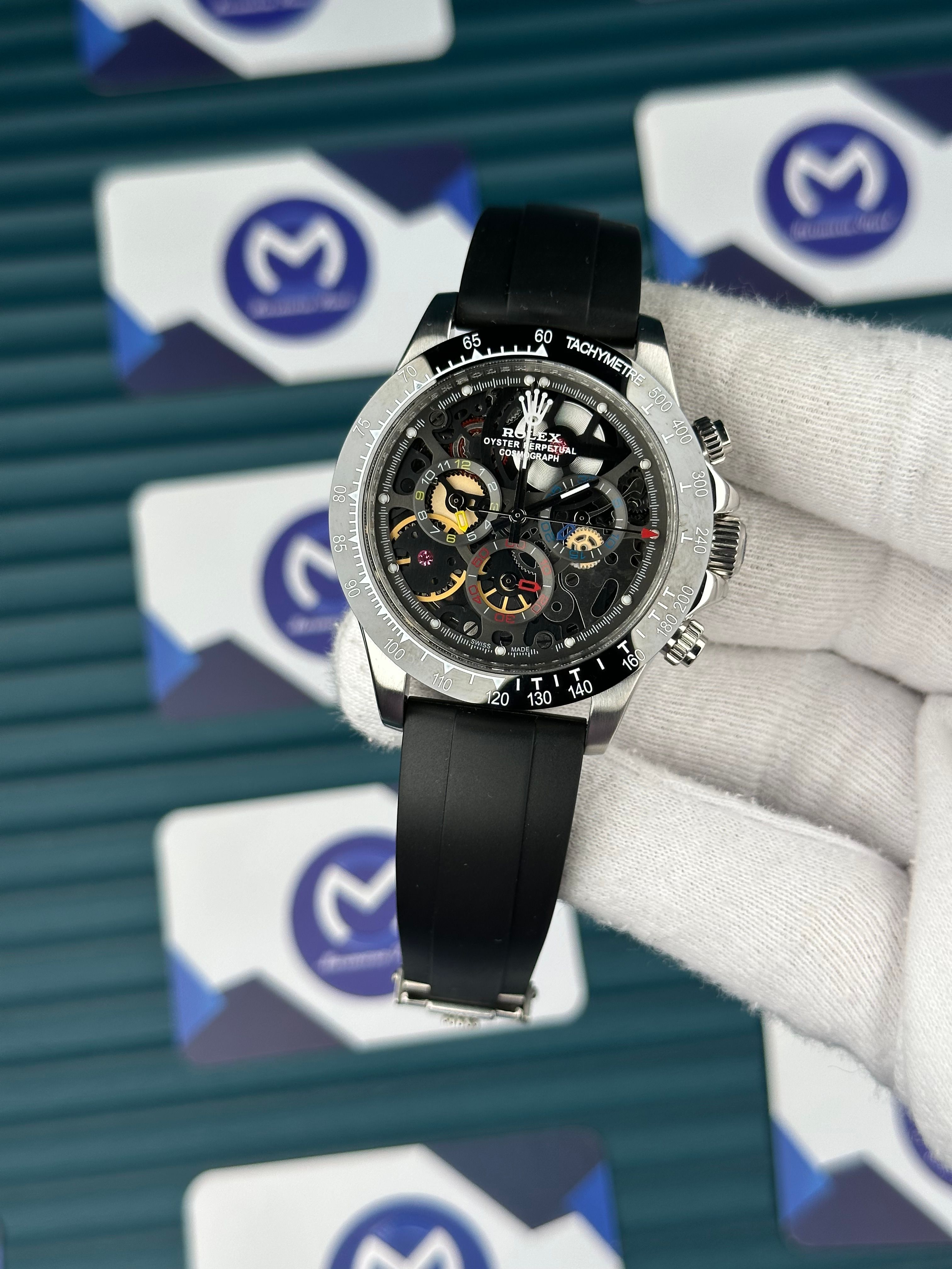 Rolex Daytona Juan Pablo Montoya Black Silver Rubber Oysterflex
