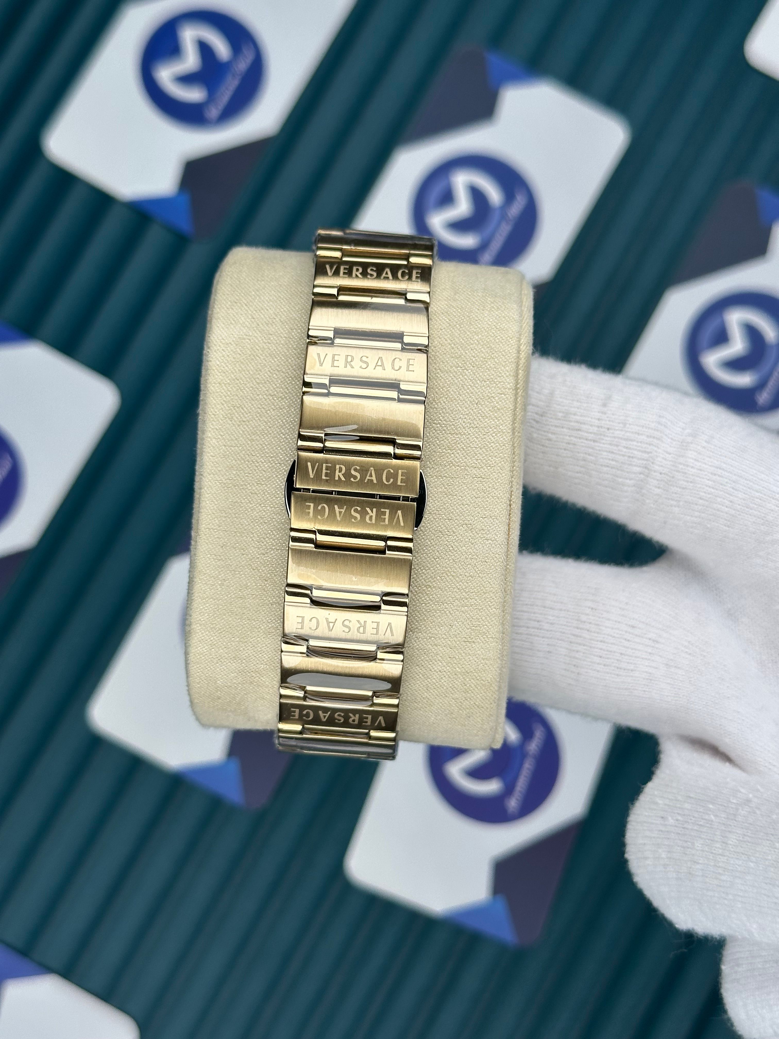Versace Gold Kordon Üç Fonksiyonlu Siyah Kadran