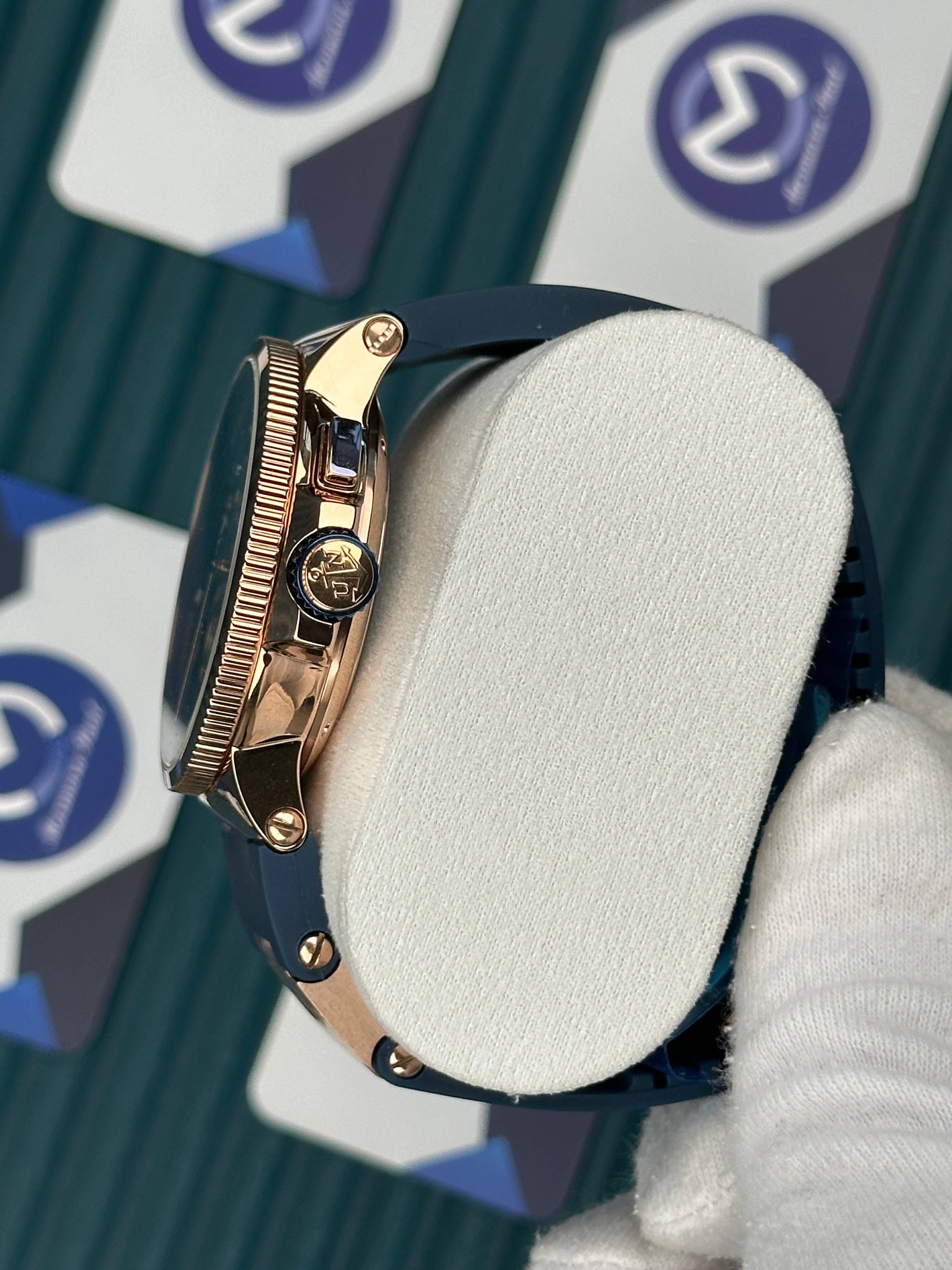 Ulysse Nardin Marine Chronograph Blue Tourbillon Rose Case