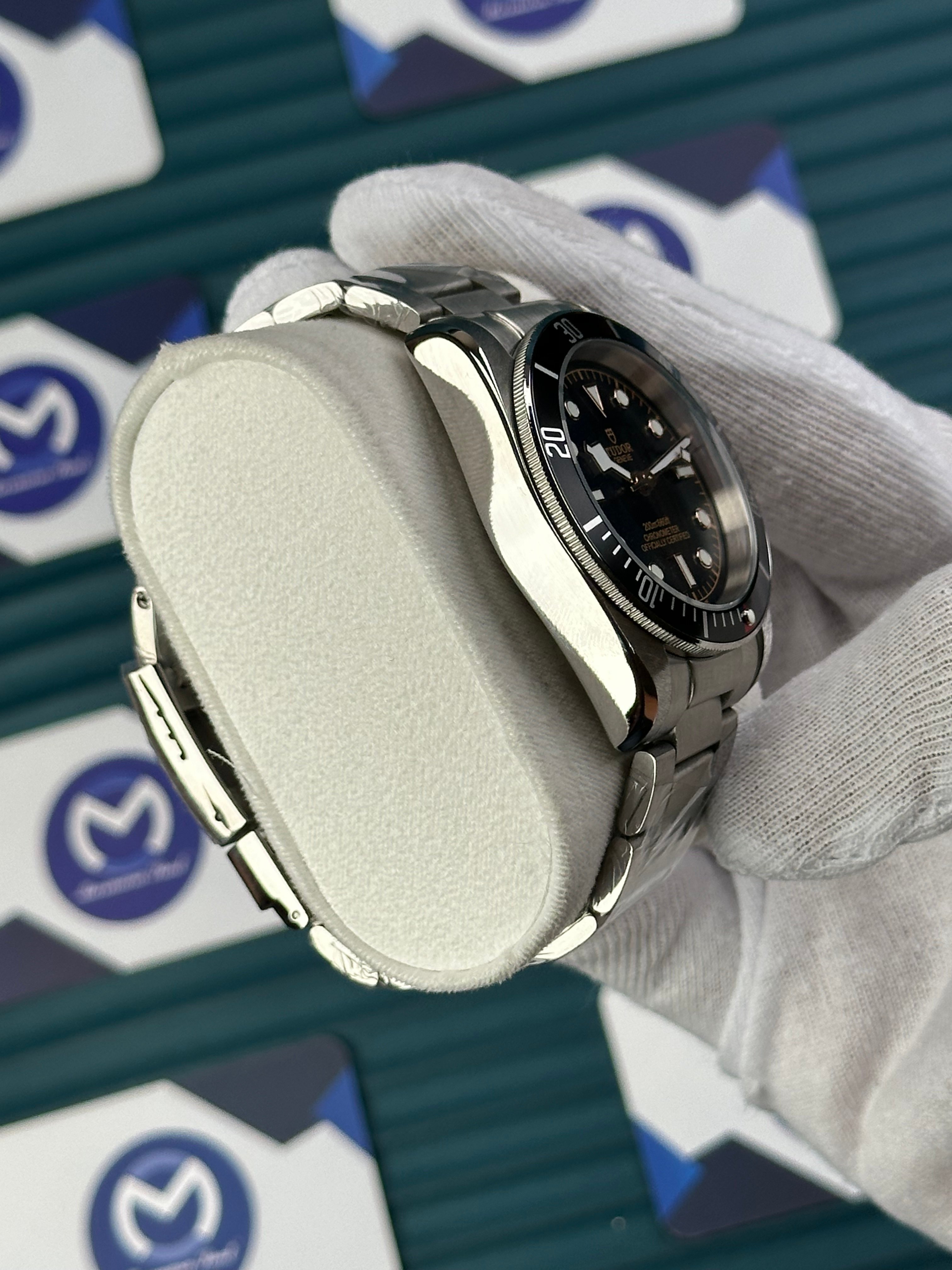 TUDOR BLACK DIAL AND BEZEL SILVER 