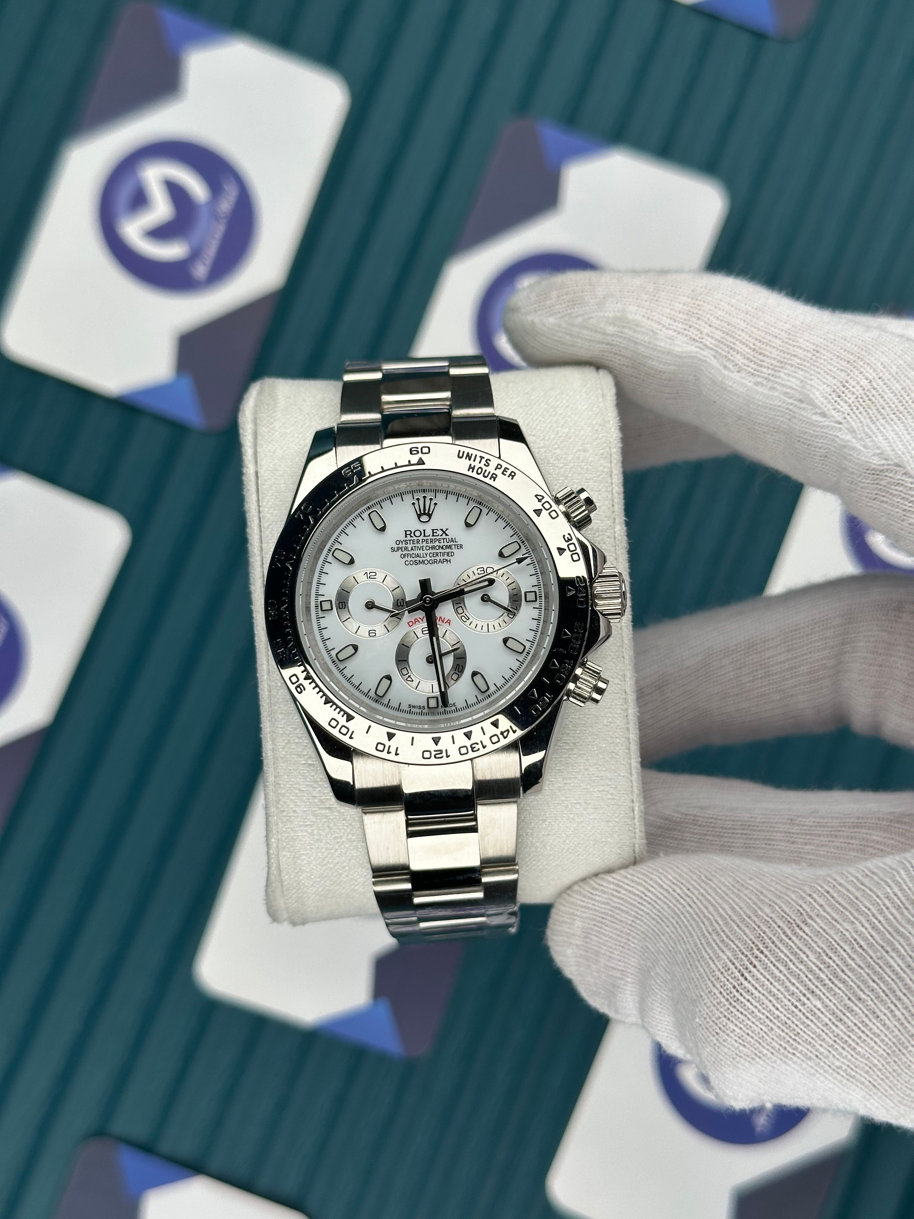 ROLEX DAYTONA PANDA SILVER BEZEL SILVER OYSTER