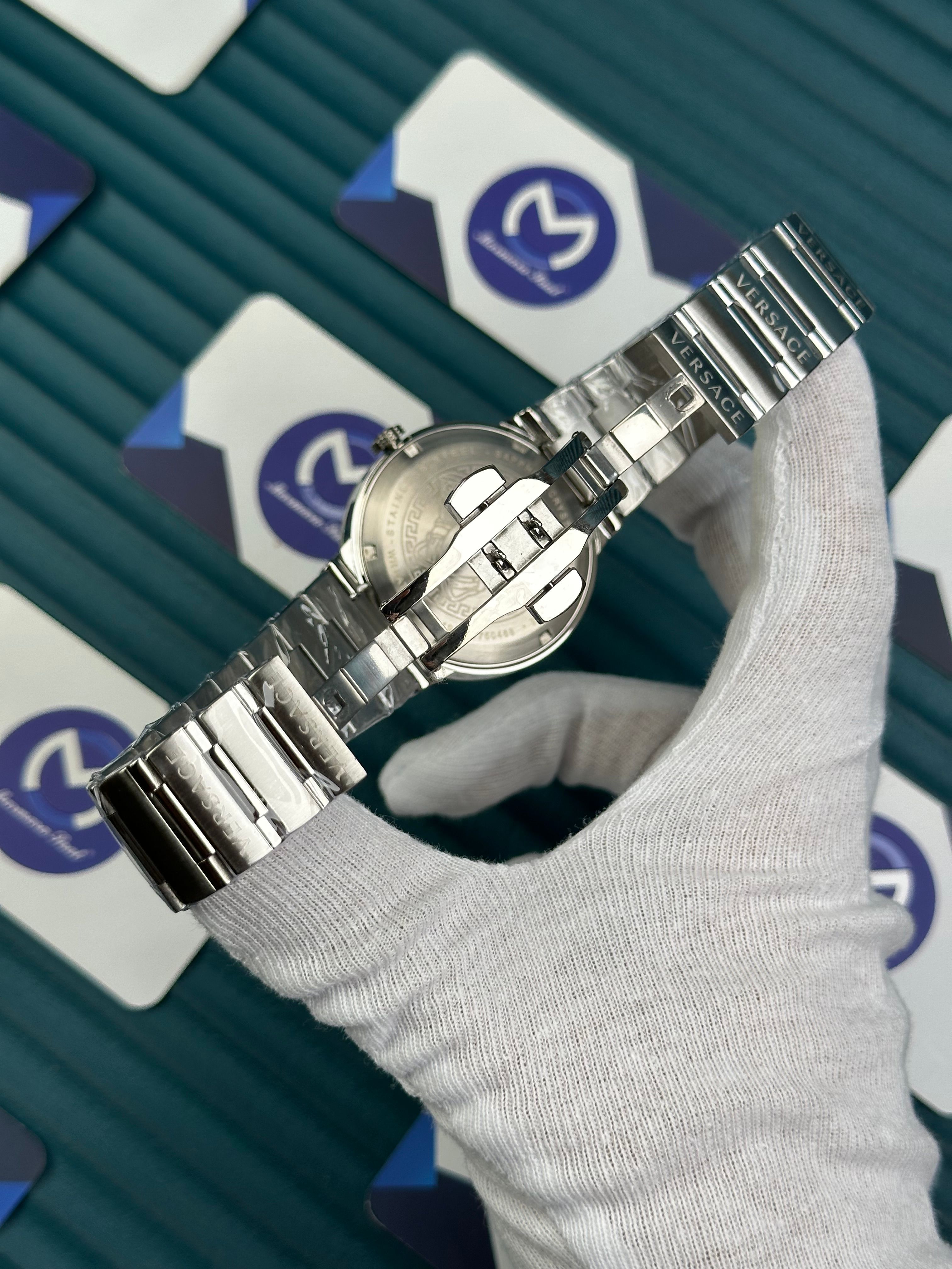VERSACE GREEN DIAL SECOND CHRONOGRAPH SILVER