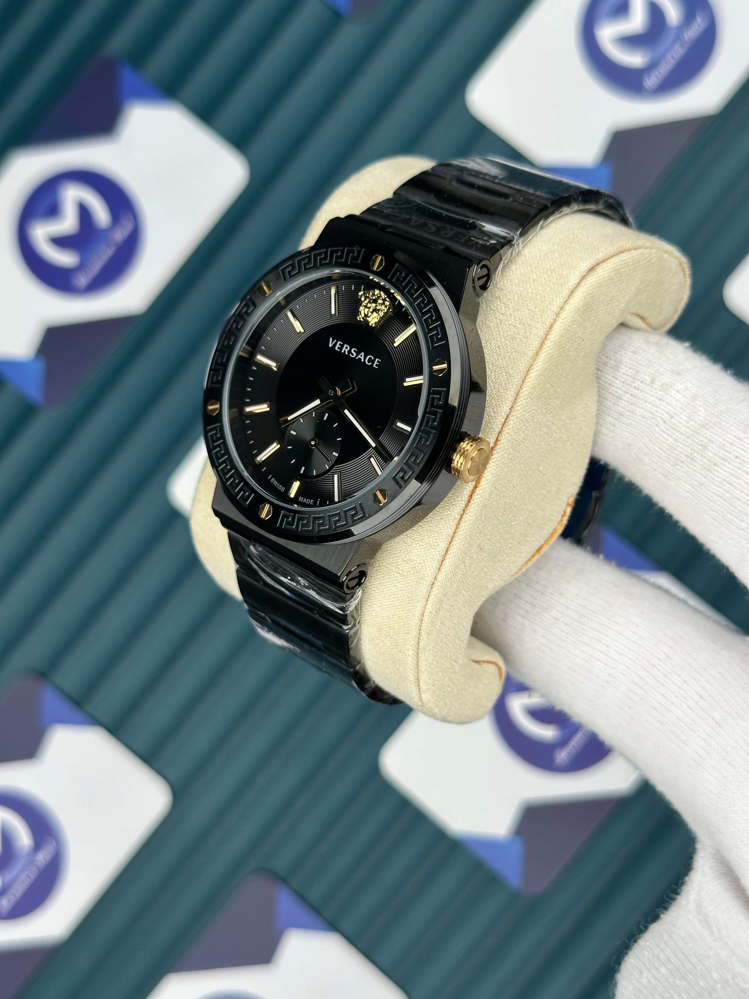 Versace Siyah Saniye Fonksiyonlu