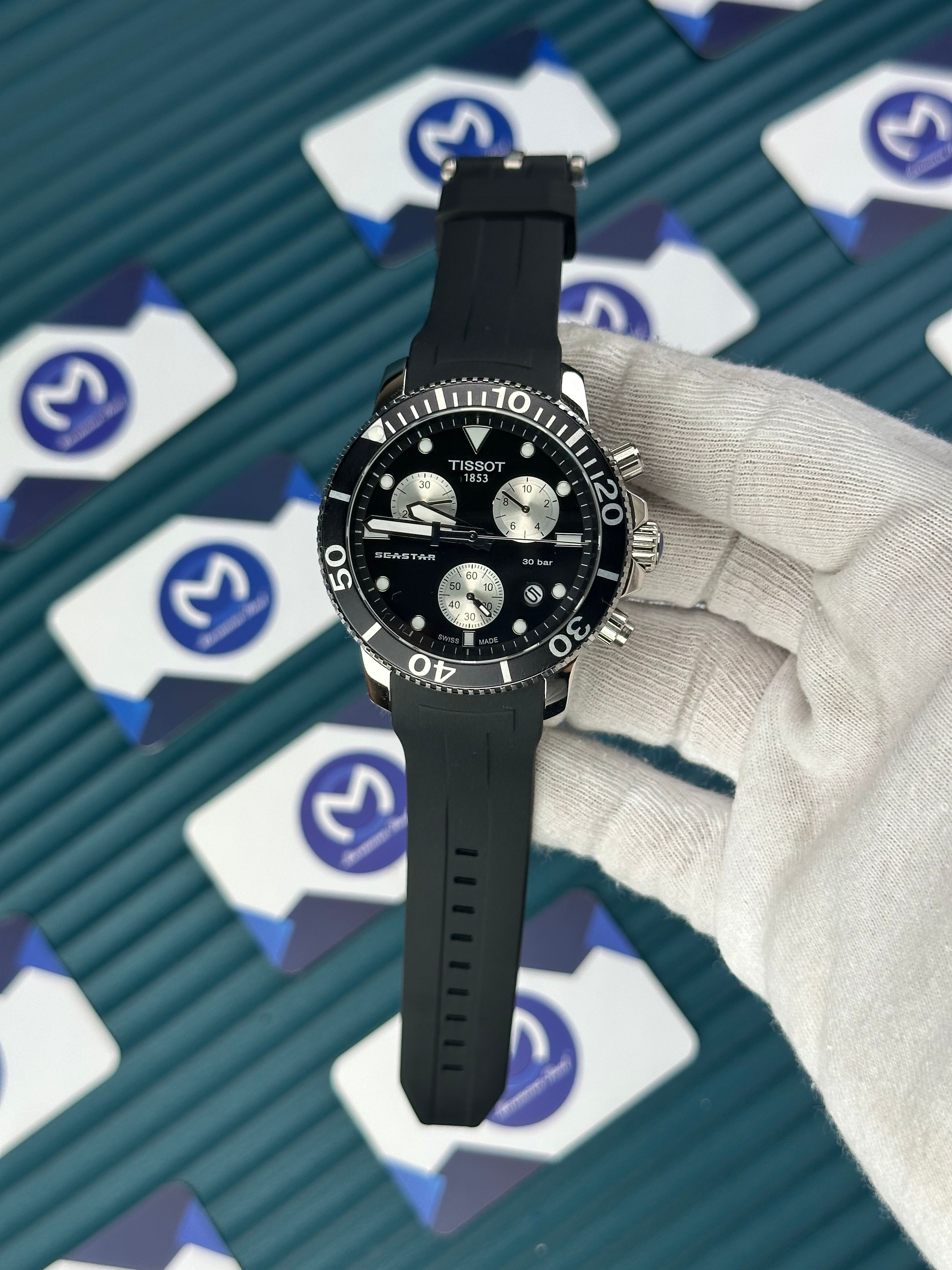 TISSOT SEASTAR 1000 CHRONO BLACK RUBBER