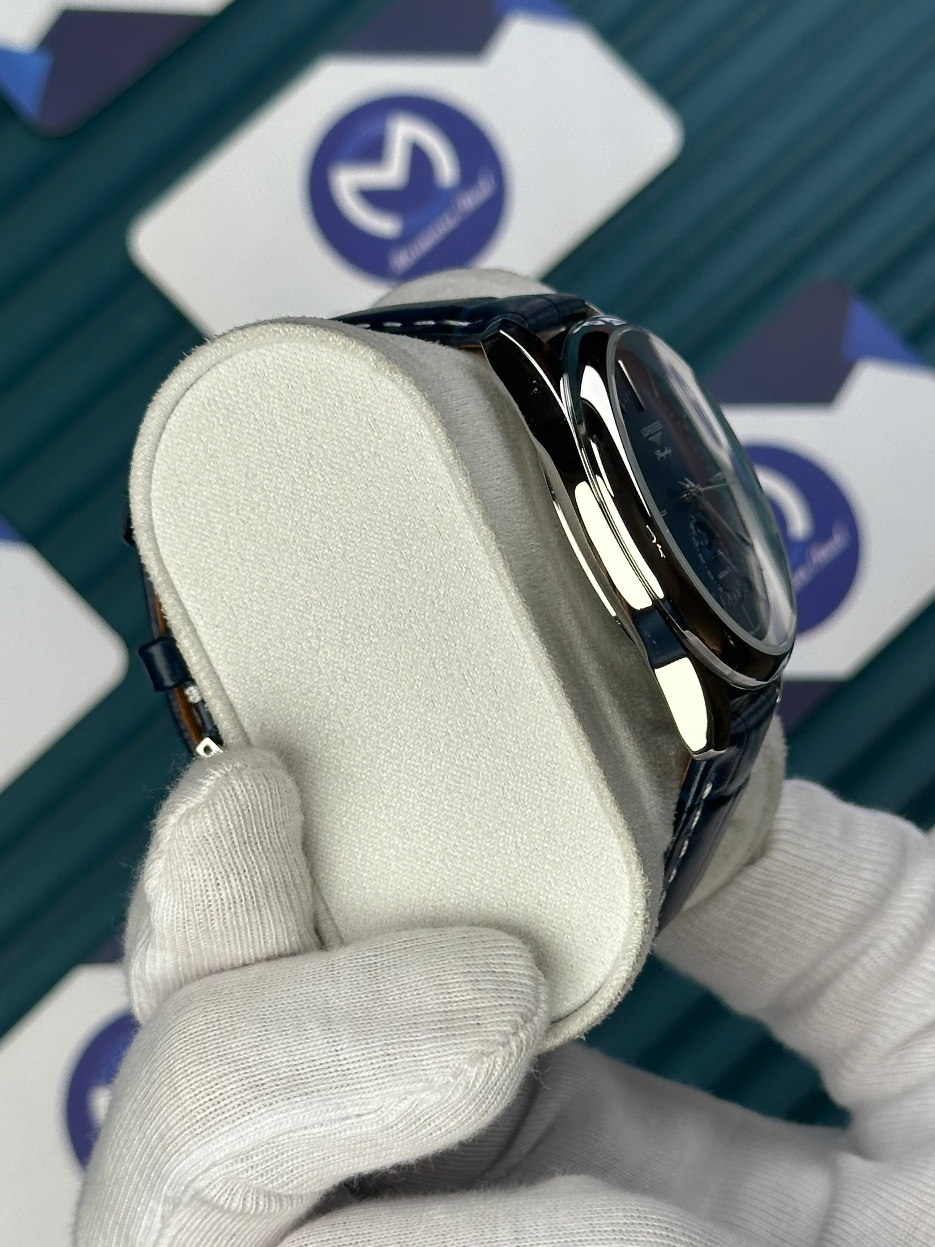 LONGINES CONQUEST FLAGSHIP HERITAGE MOONPHASE BLUE 