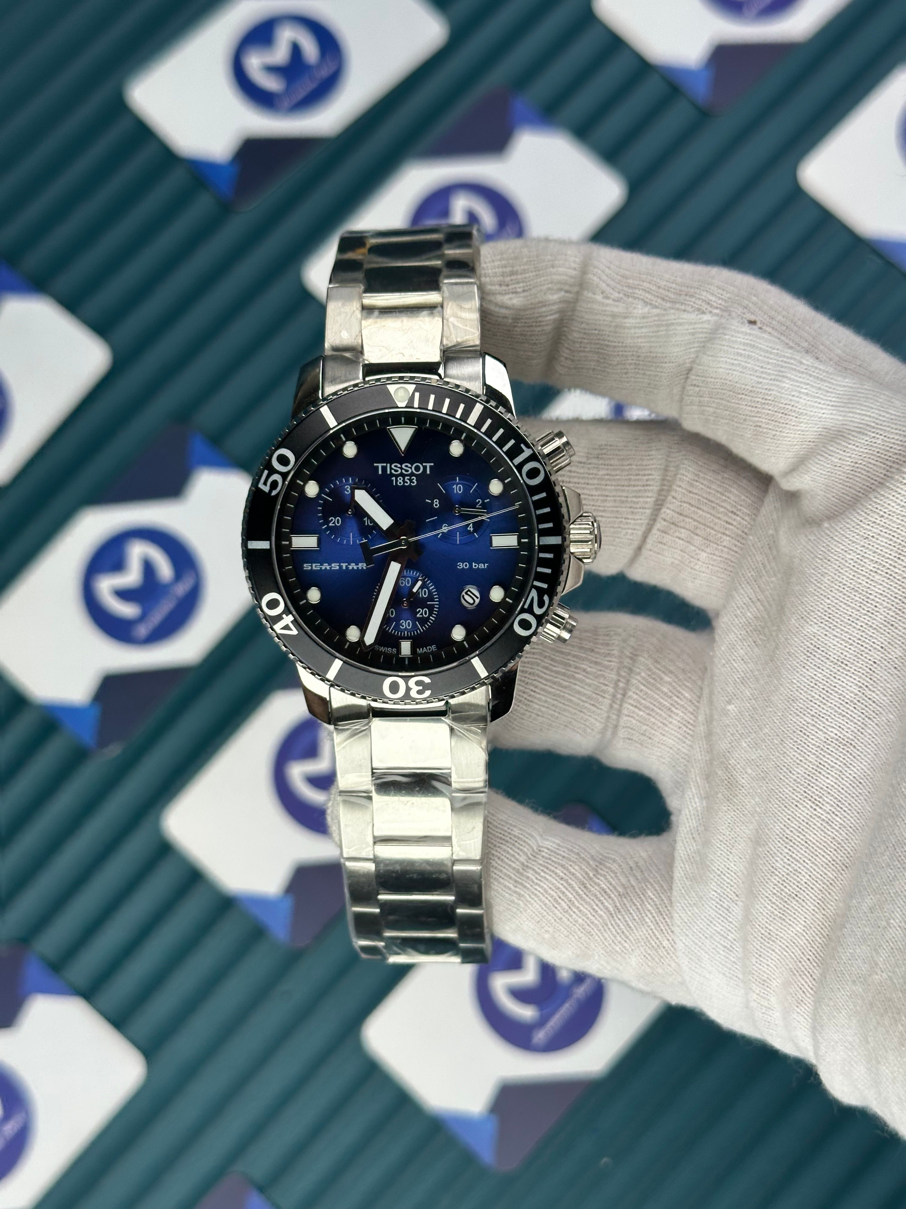 TISSOT SUPERSPORT CHRONO BLUE DIAL SILVER