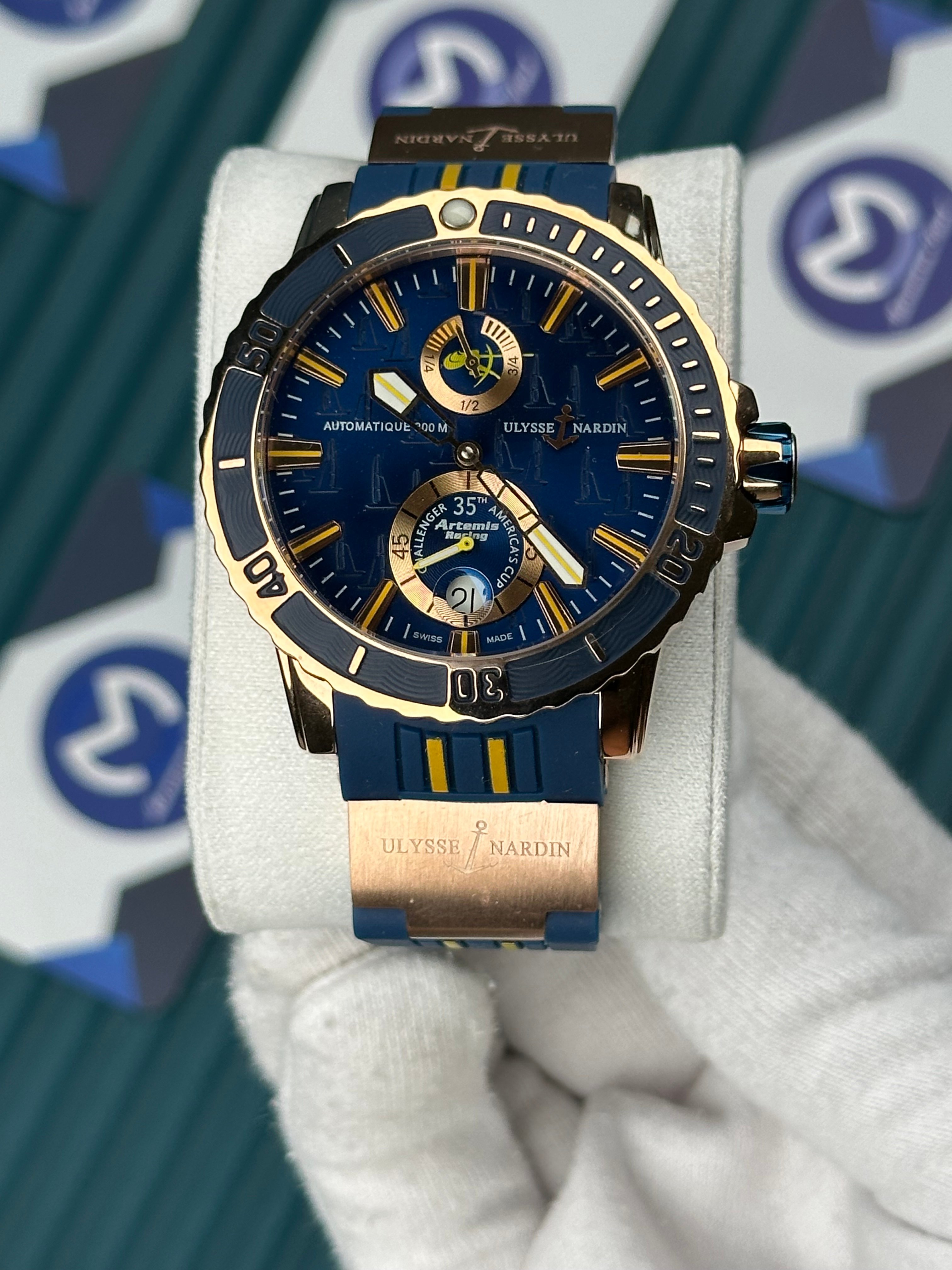Ulysse Nardin Rose Case Blue Limited Edition Chronograph Automatic