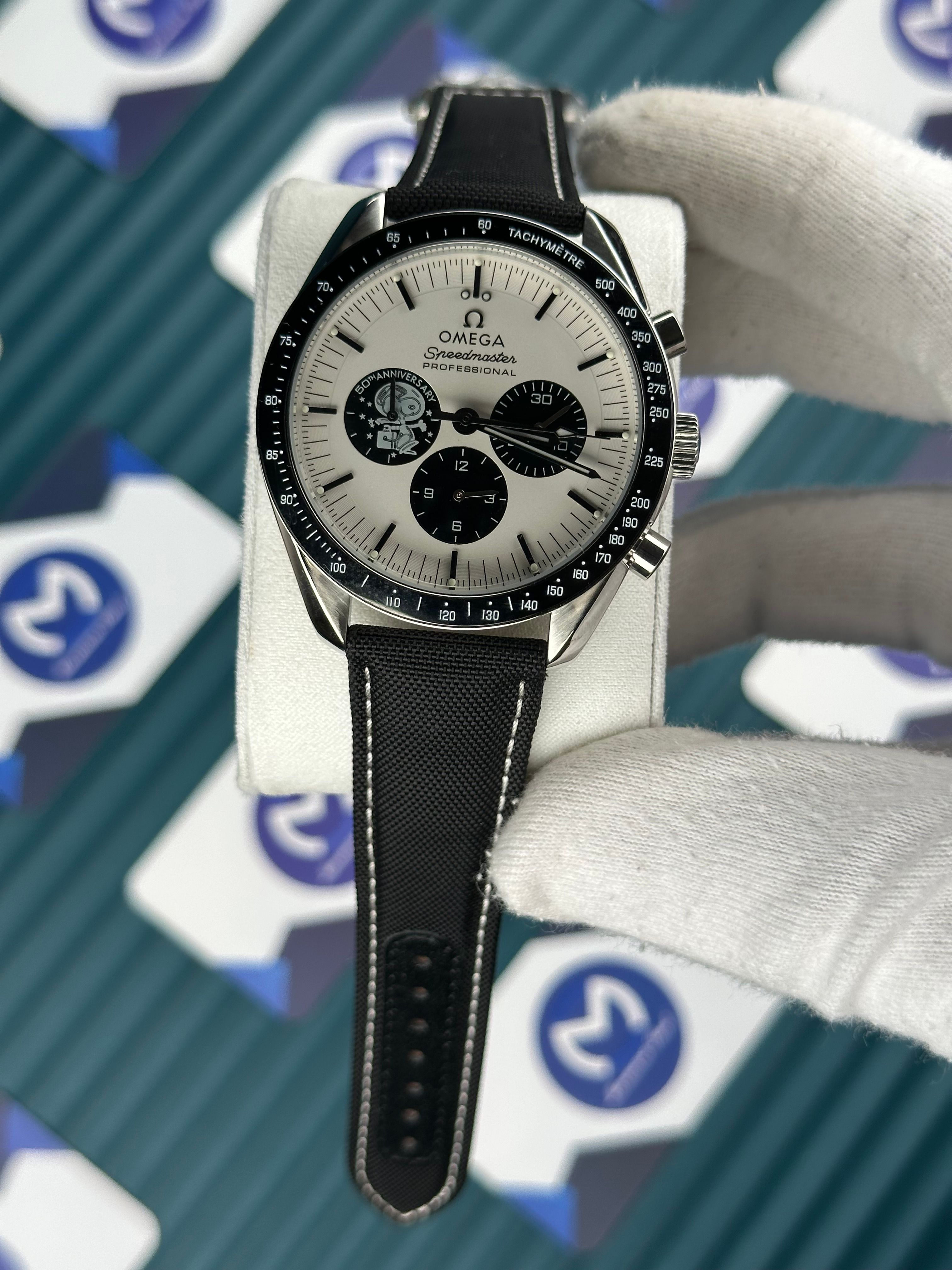 Omega Speedmaster Apollo Siyah Deri Kordon
