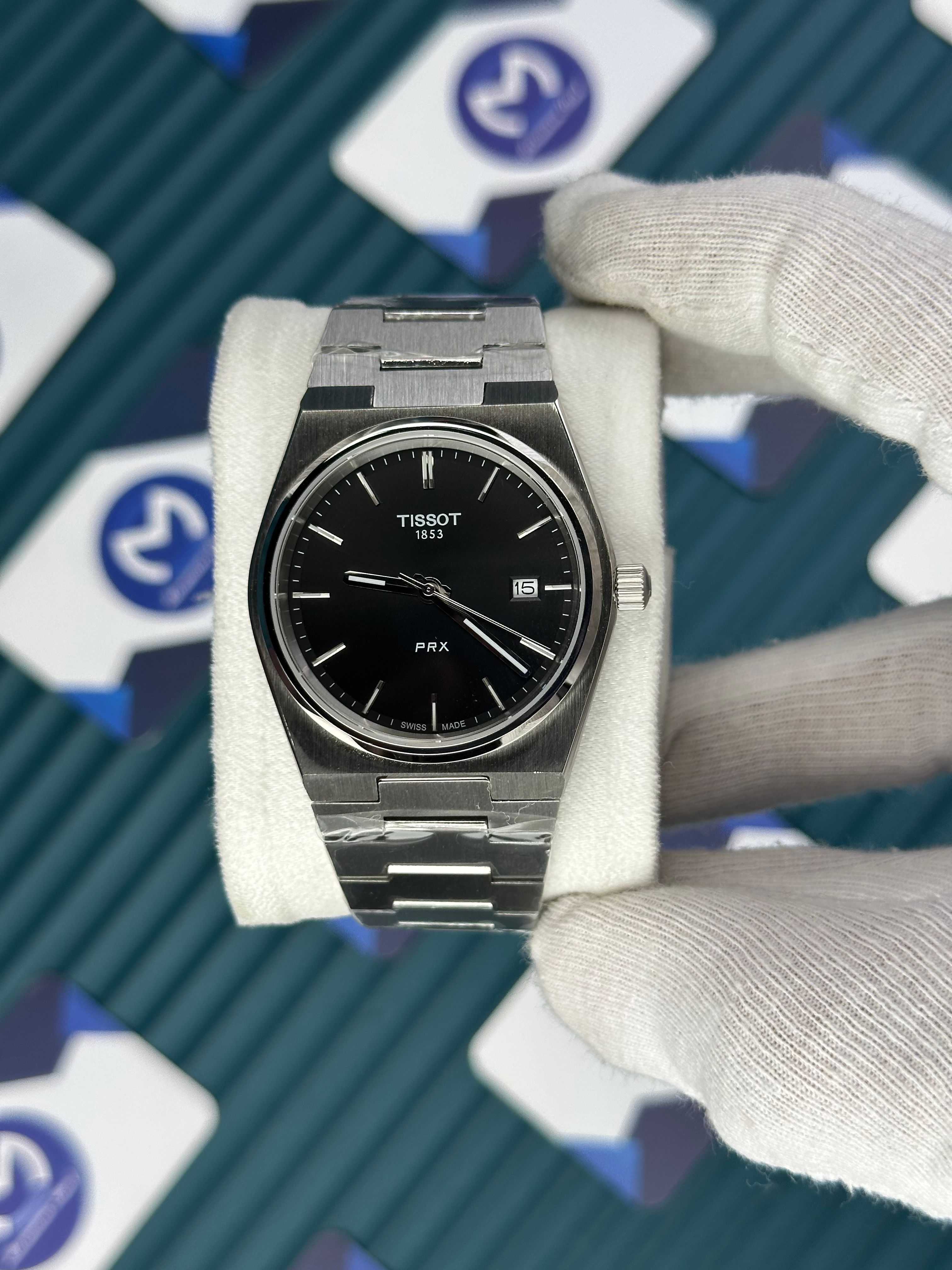 TISSOR PRX BLACK DIAL SILVER