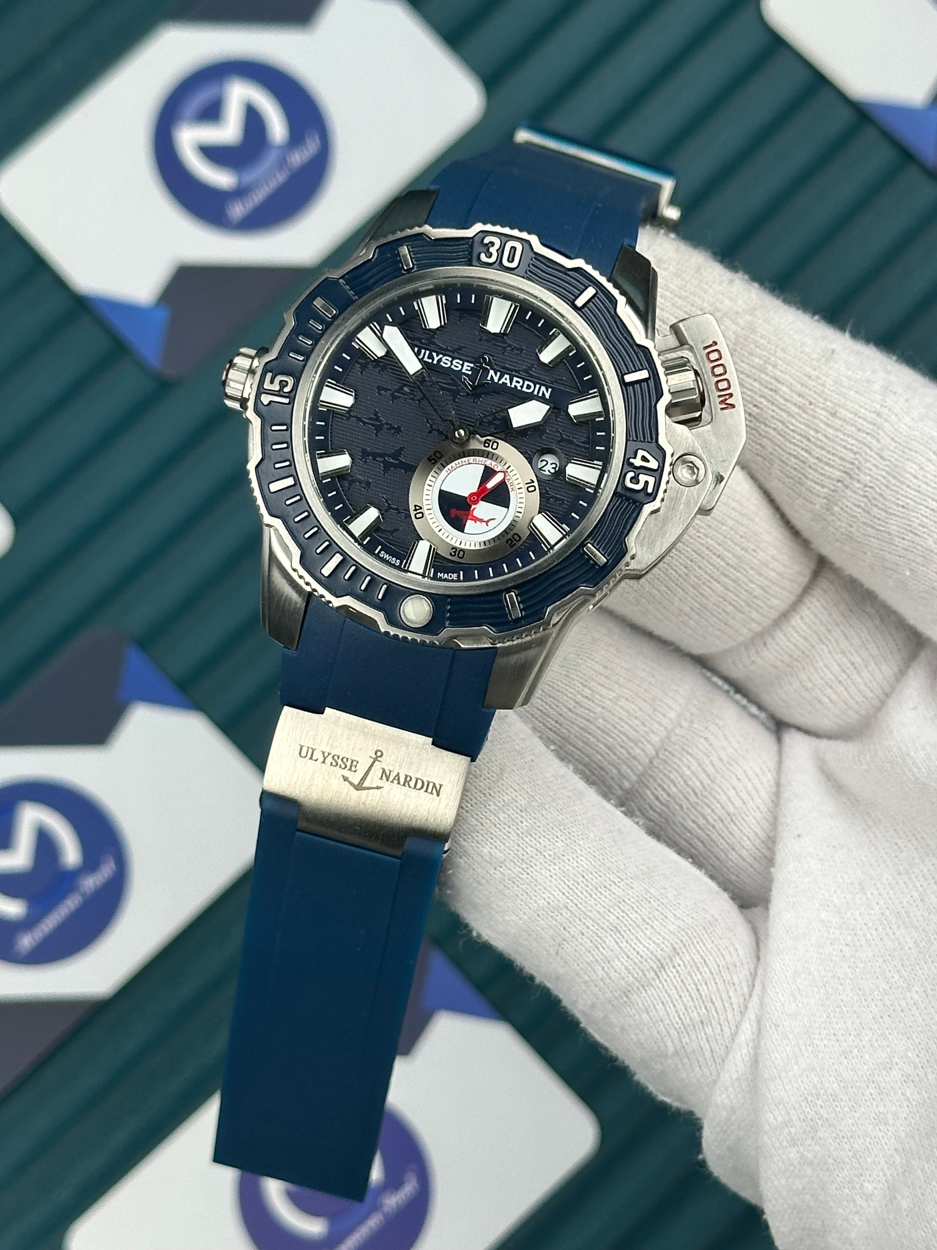 Ulysse Nardin Hammerhead Shark Diver Deep Silver Blue