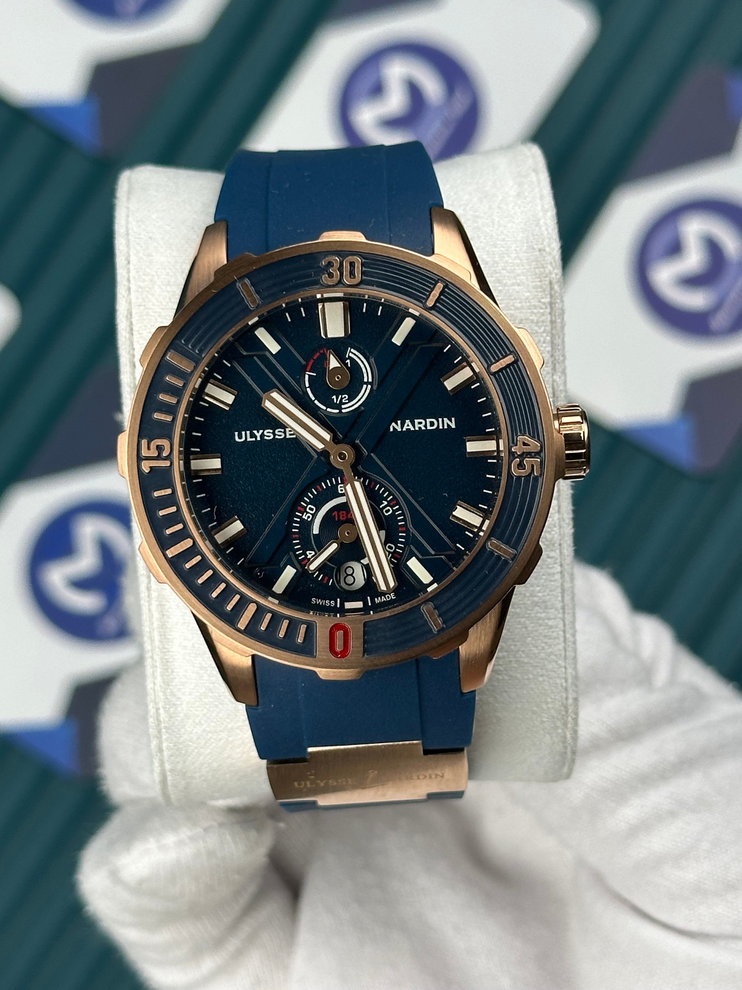 Ulysse Nardin Limited Edition Blue Cord Rose Case Chronometer Automatic