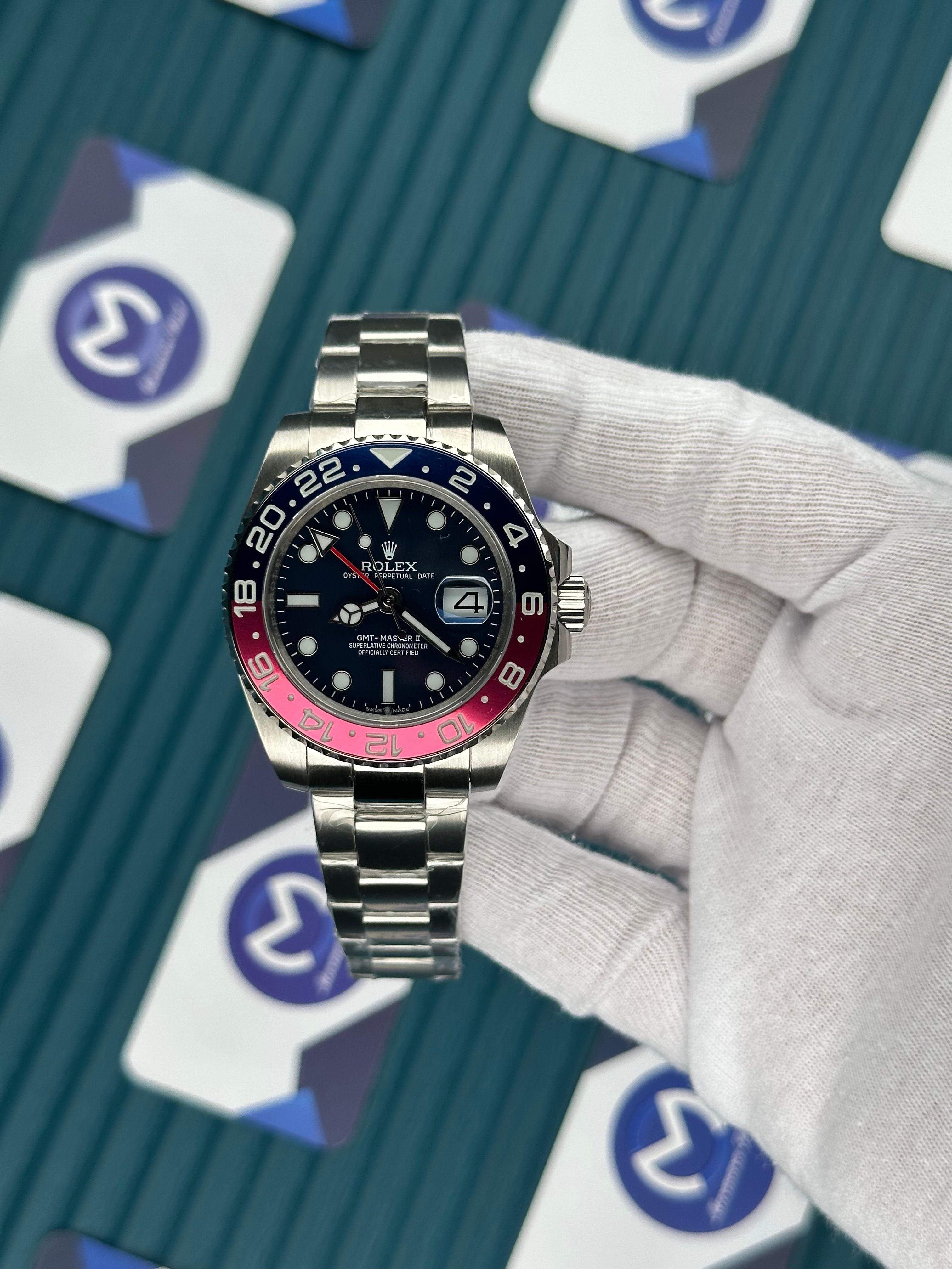 ROLEX GMT MASTER II BLUE DIAL PEPSI OYSTER