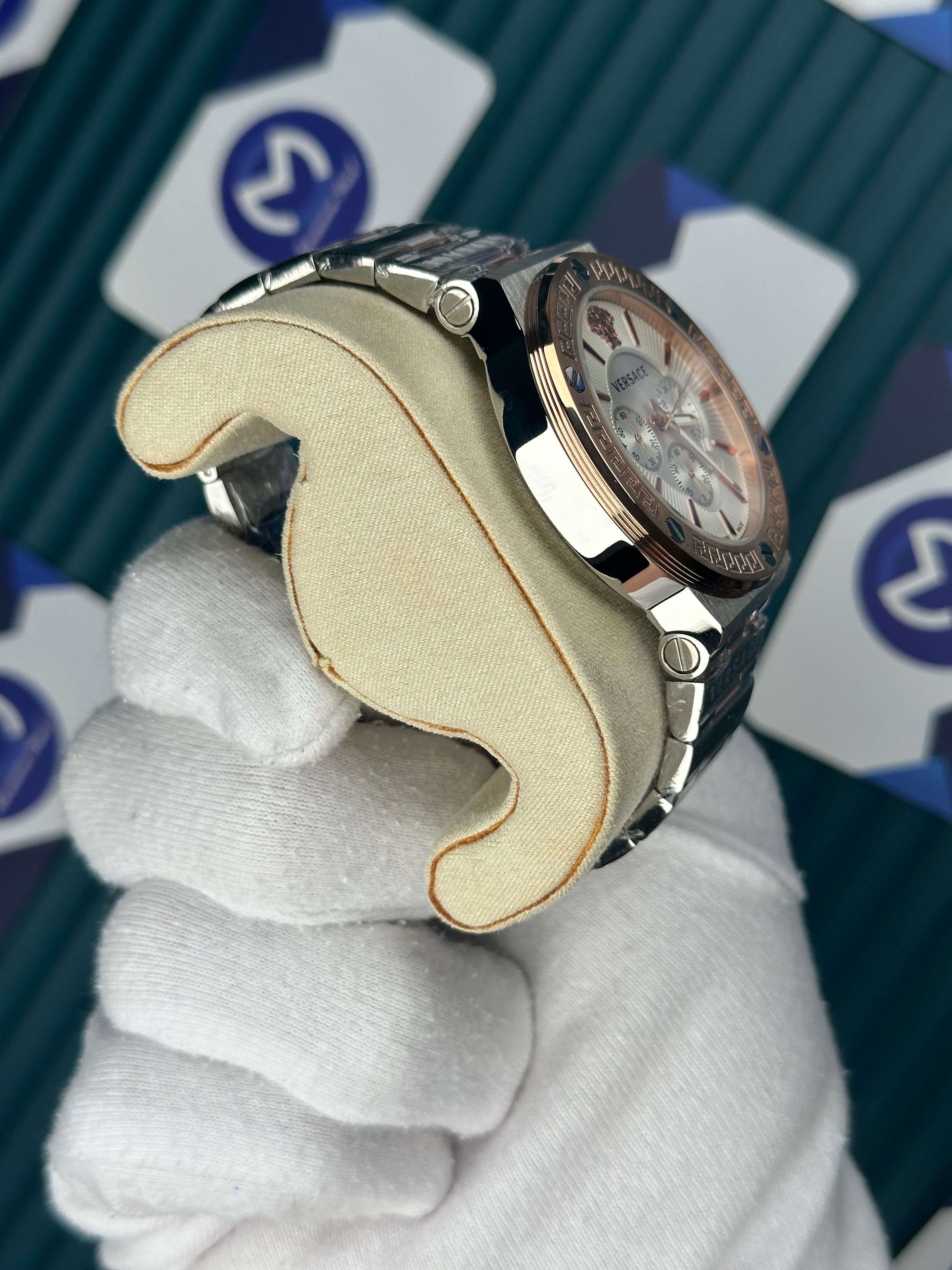 Versace Rose-Silver Beyaz Kadran Fonksiyonlu