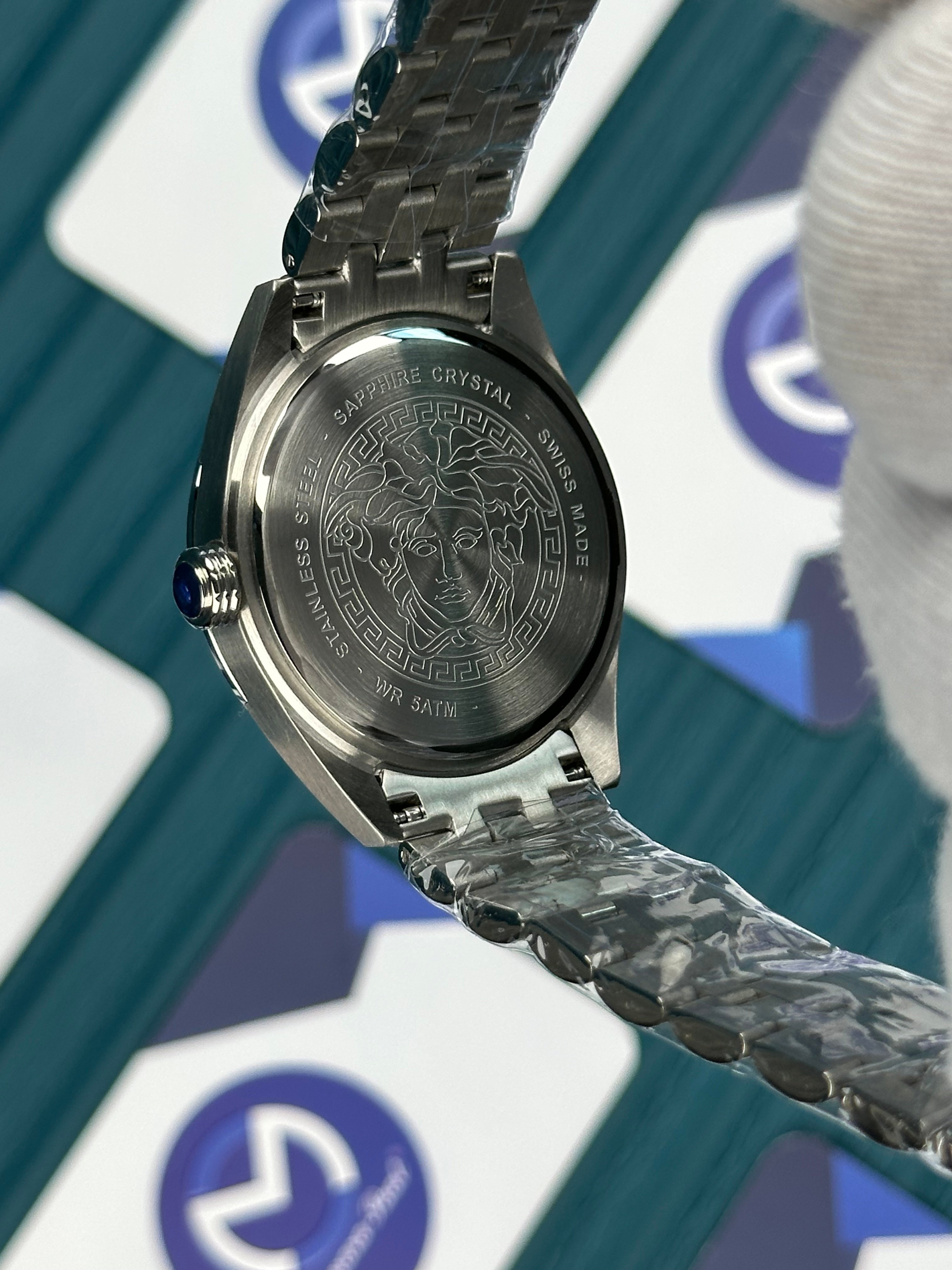 VERSACE 36 GREEN DIAL SILVER JUBILE