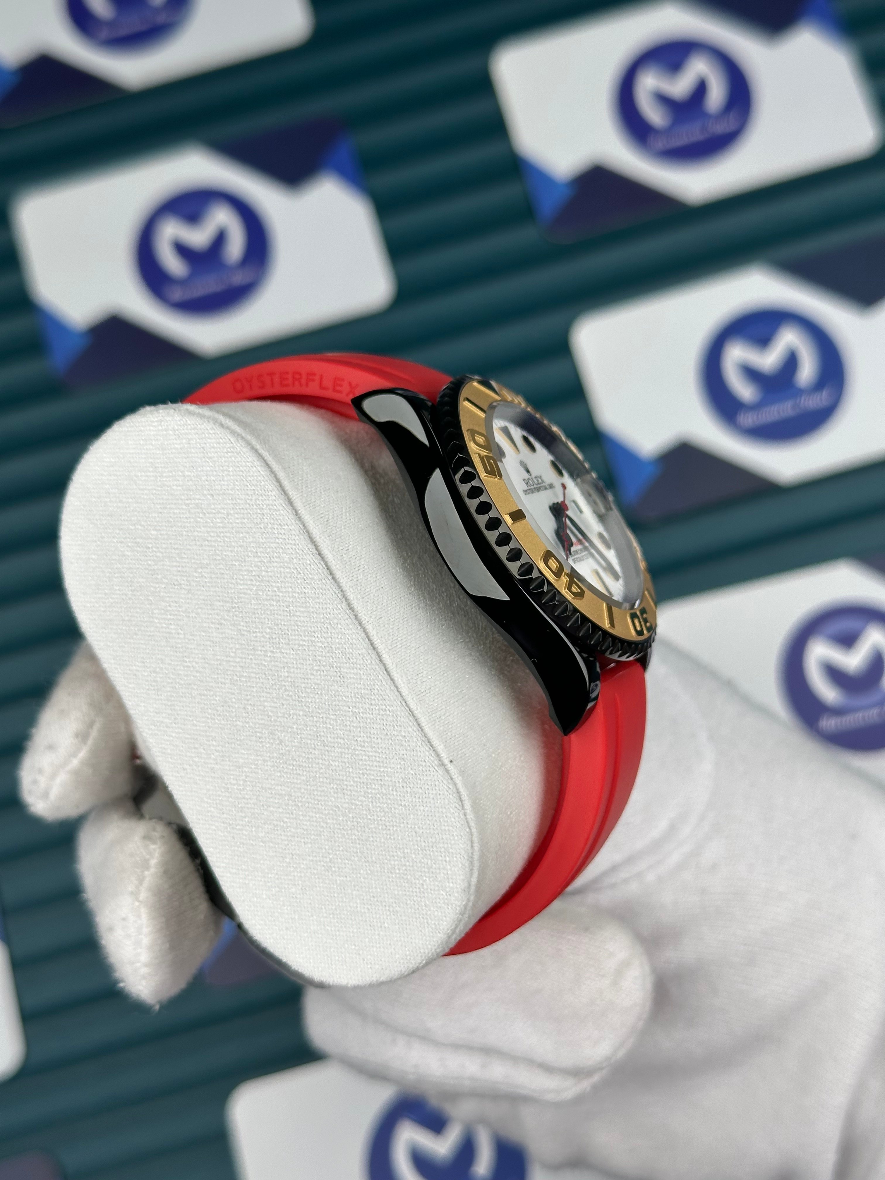 Rolex Yatch Master Gold Bezel Kırmızı Oysterflex Kordon