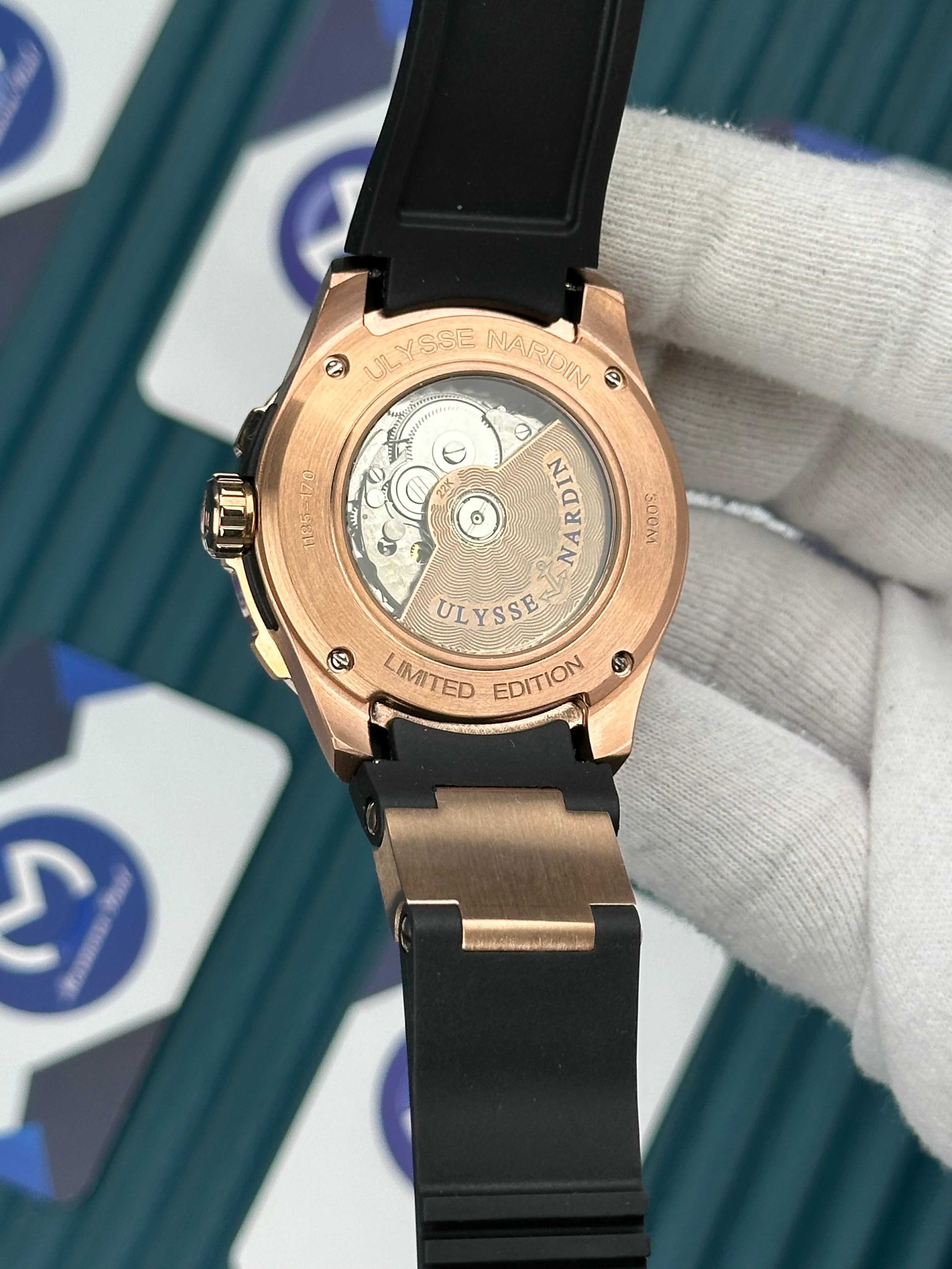 Ulysse Nardin Marine Rose Case Black Cord Chronometer 
