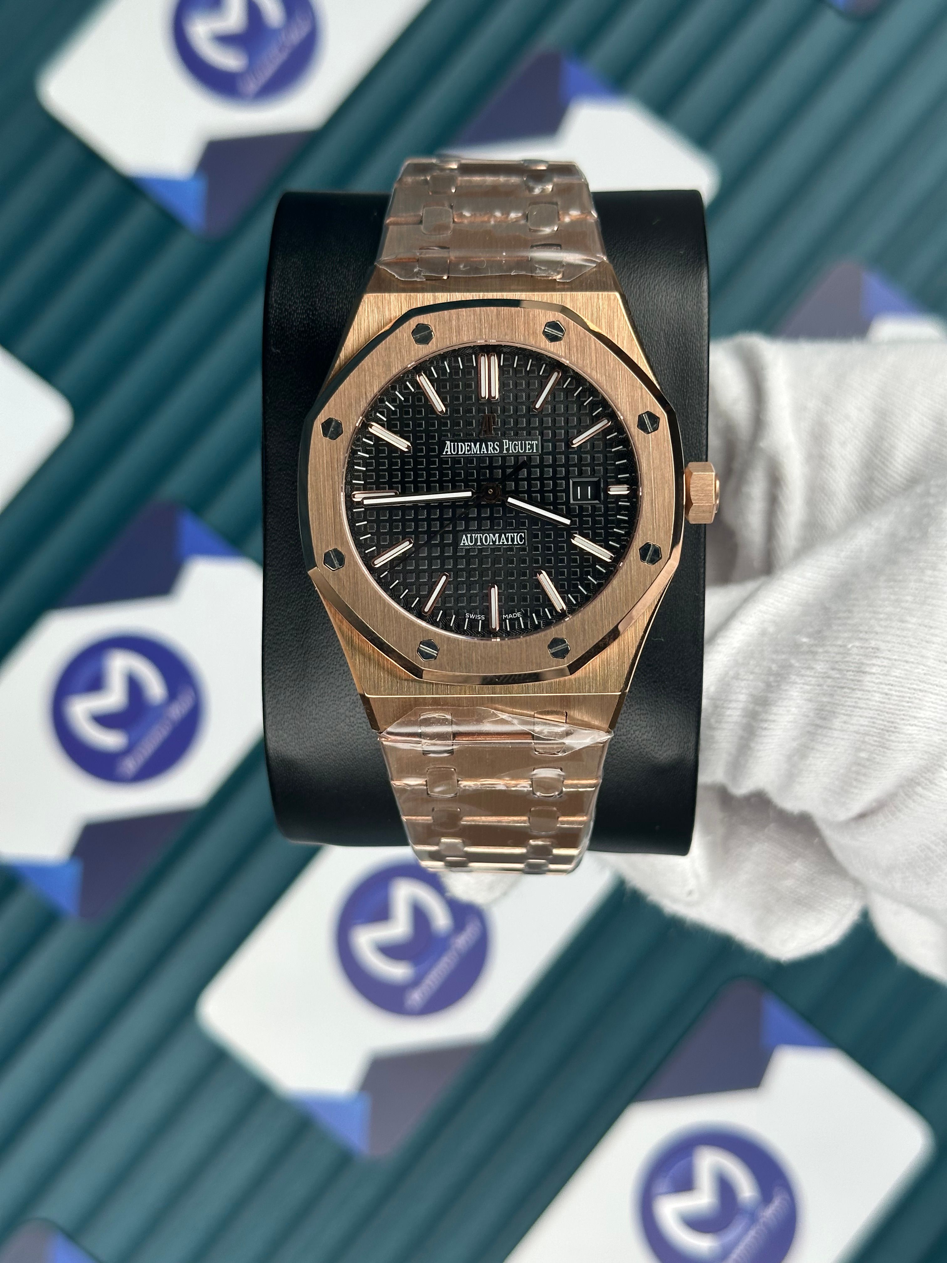 Audemars Piguet Royal Oak Rose Gold Kordon Siyah Kadran Automatic