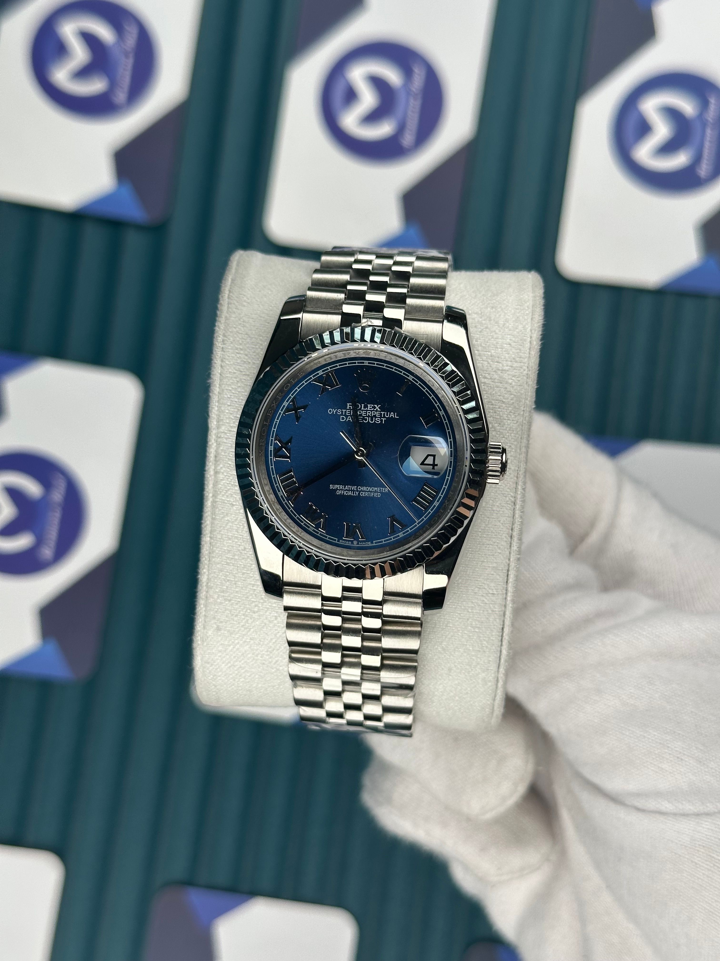 ROLEX 36 ROMA MAVİ KADRAN SILVER JUBILEE