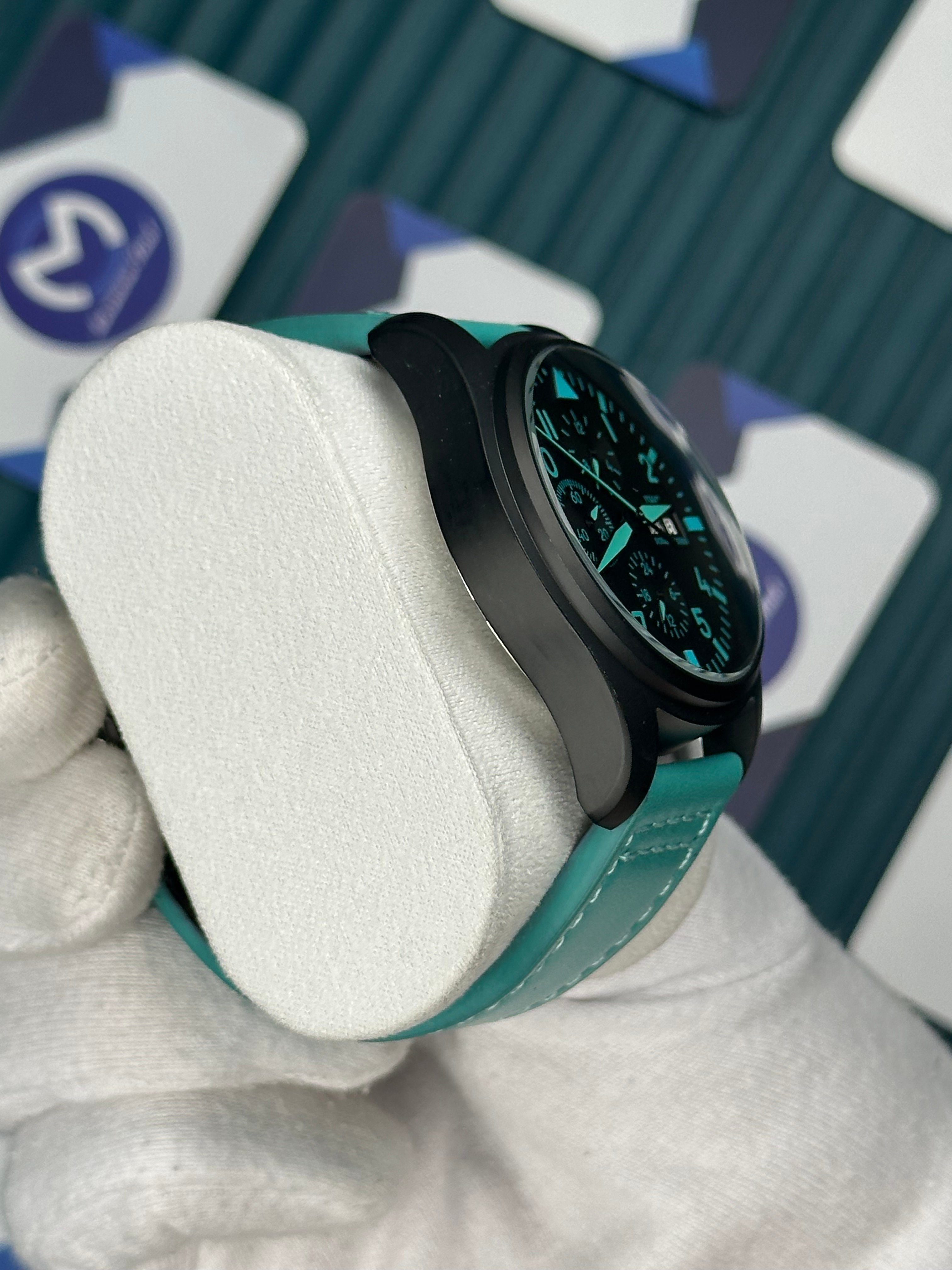 IWC BIG PILOT'S TURQUOISE  BLACK CHRONOGRAPH
