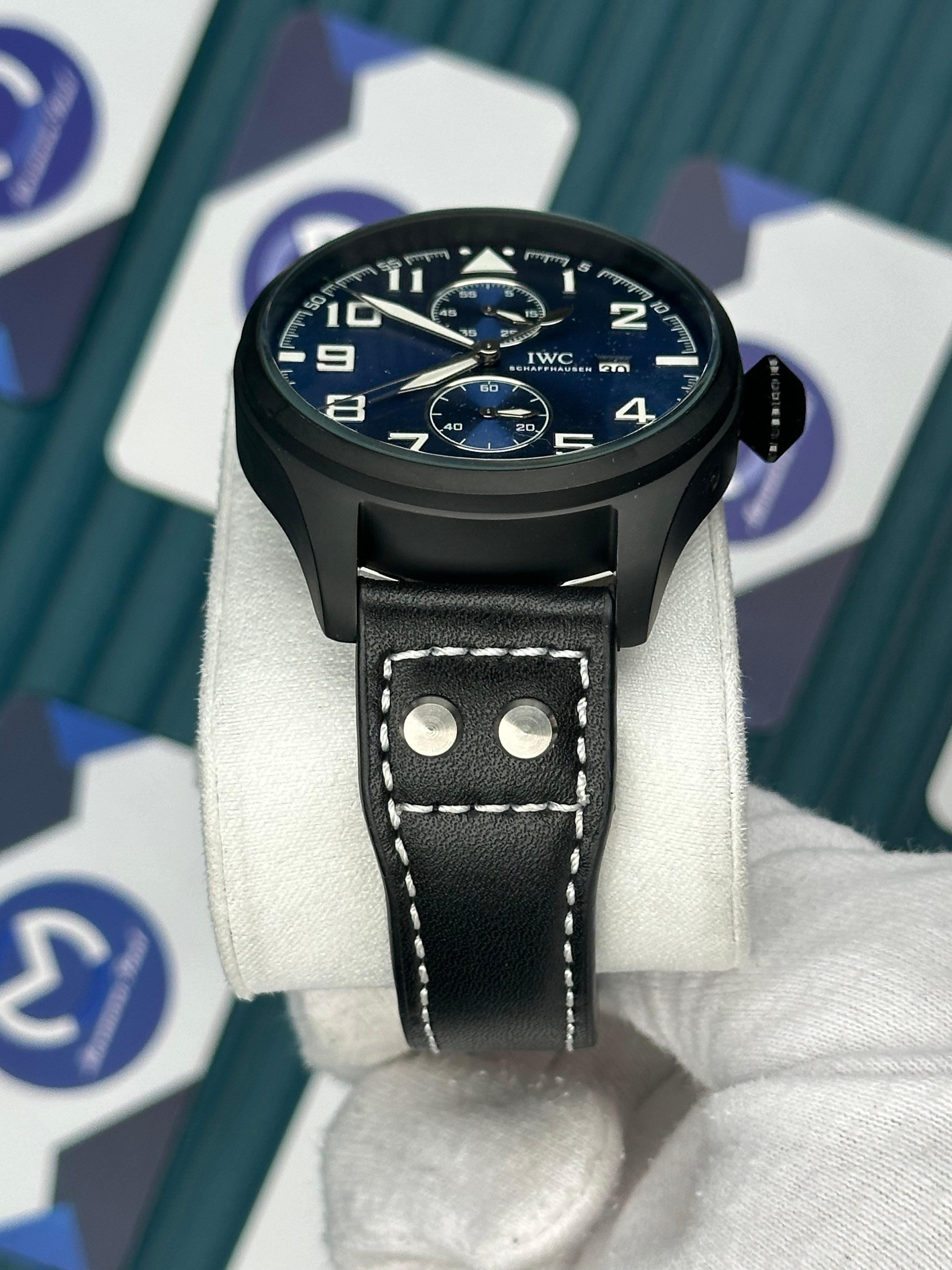 IWC Big Pilot Black Blue Chronograph Automatic