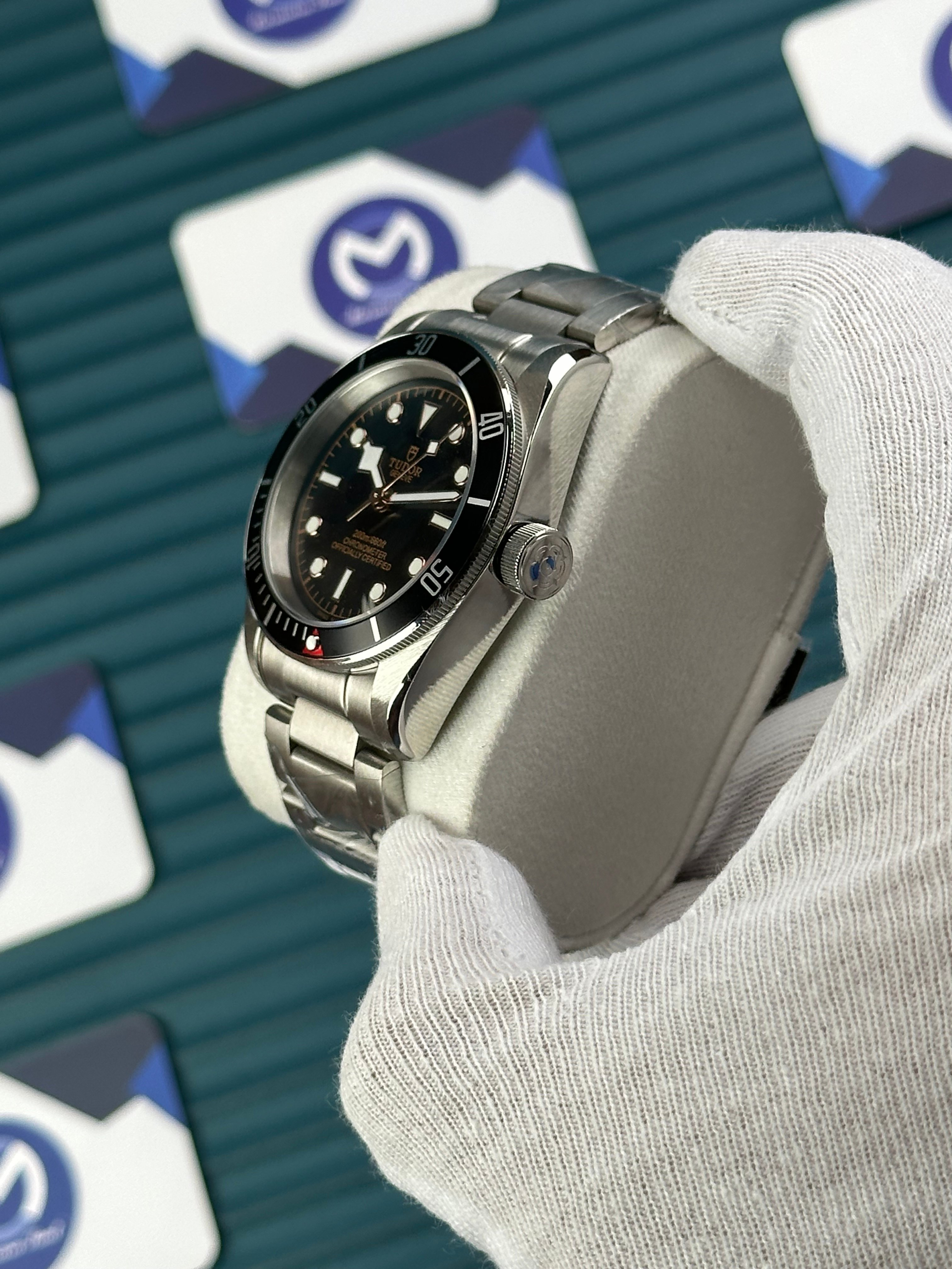 TUDOR BLACK DIAL AND BEZEL SILVER 