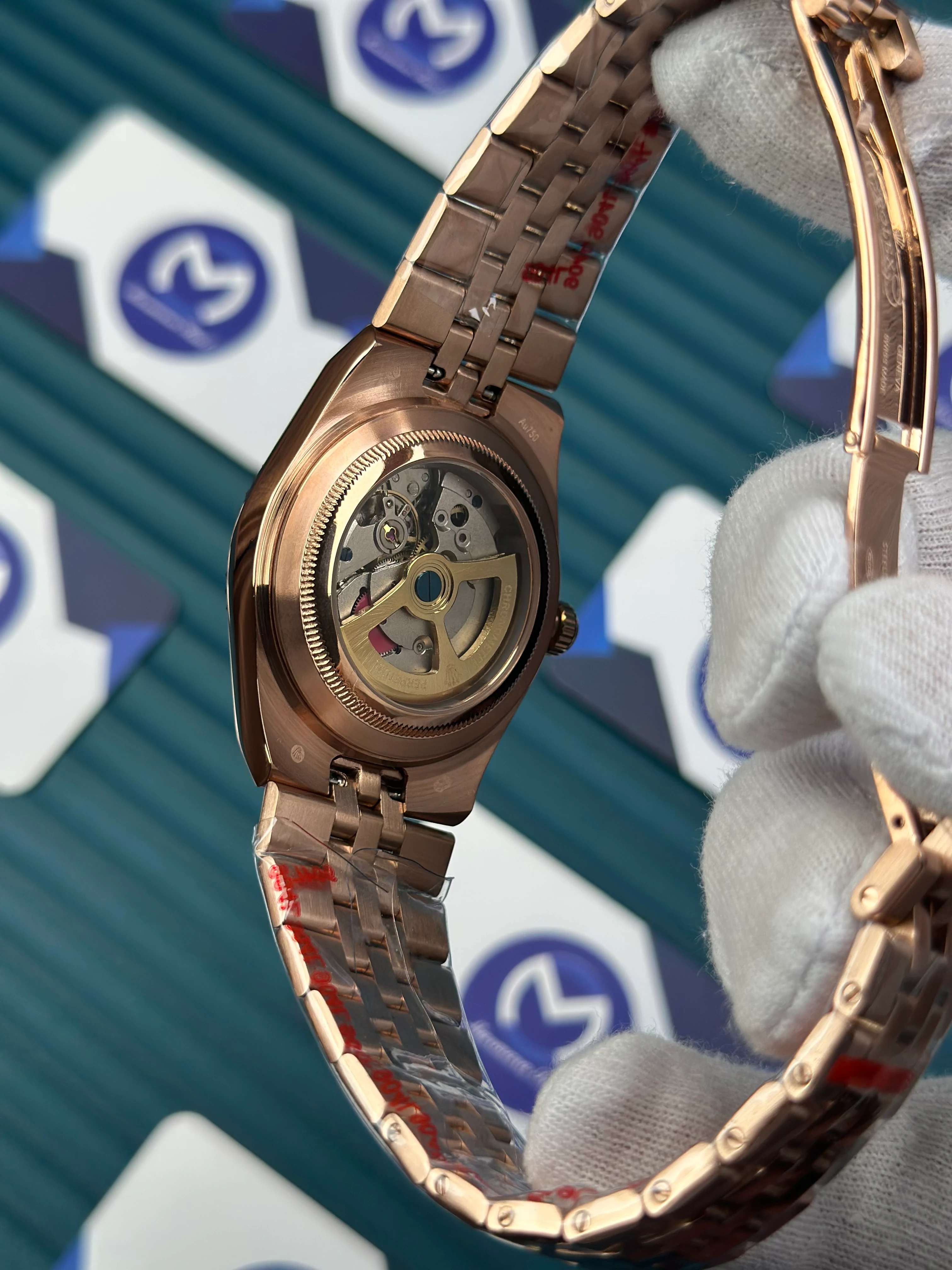 ROLEX LAND DWELLER WHITE DIAL ROSE OYSTERSTEEL