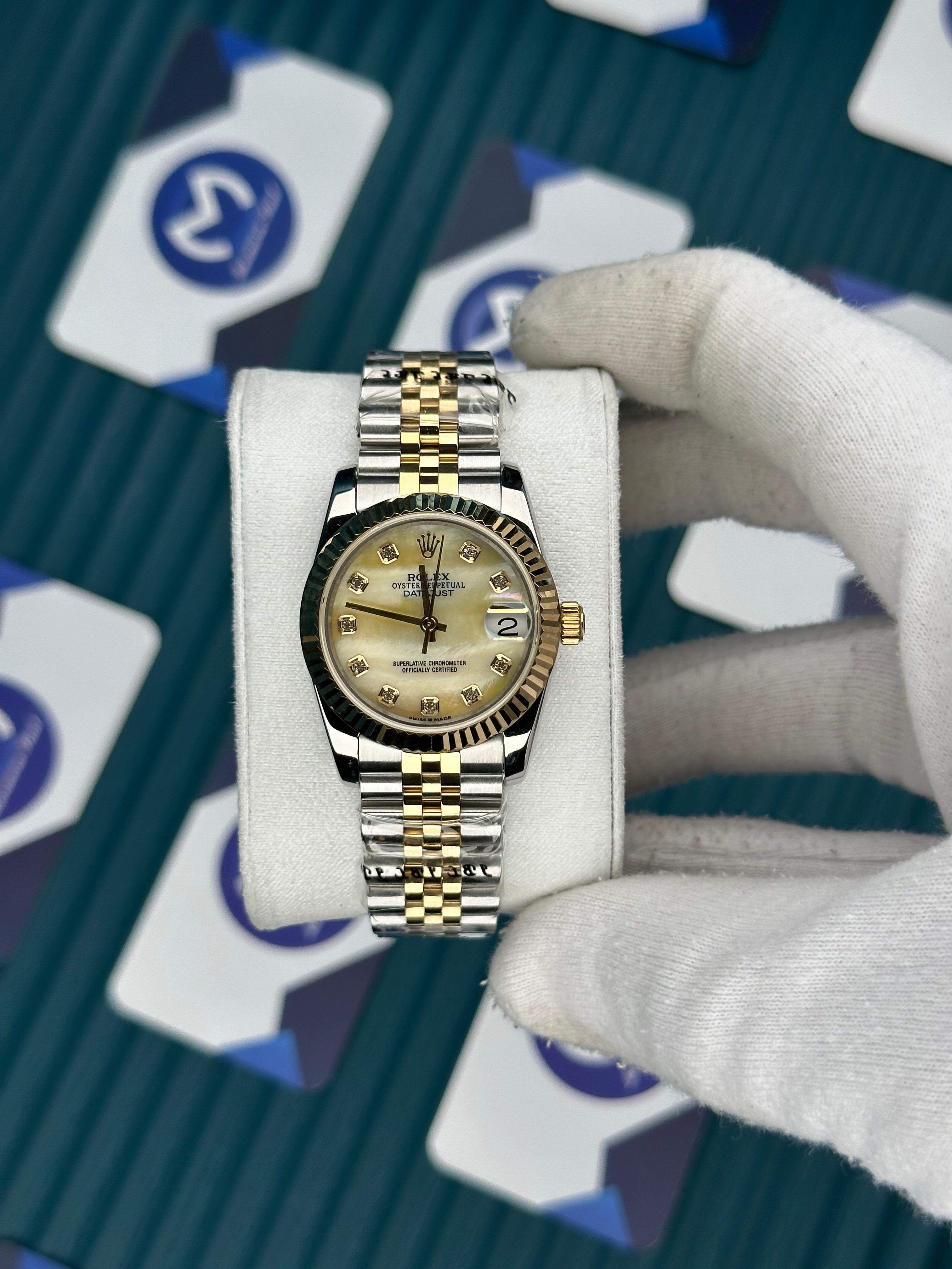ROLEX 31 SEDEFLİ GOLD KADRAN GOLD-SILVER JUBILEE