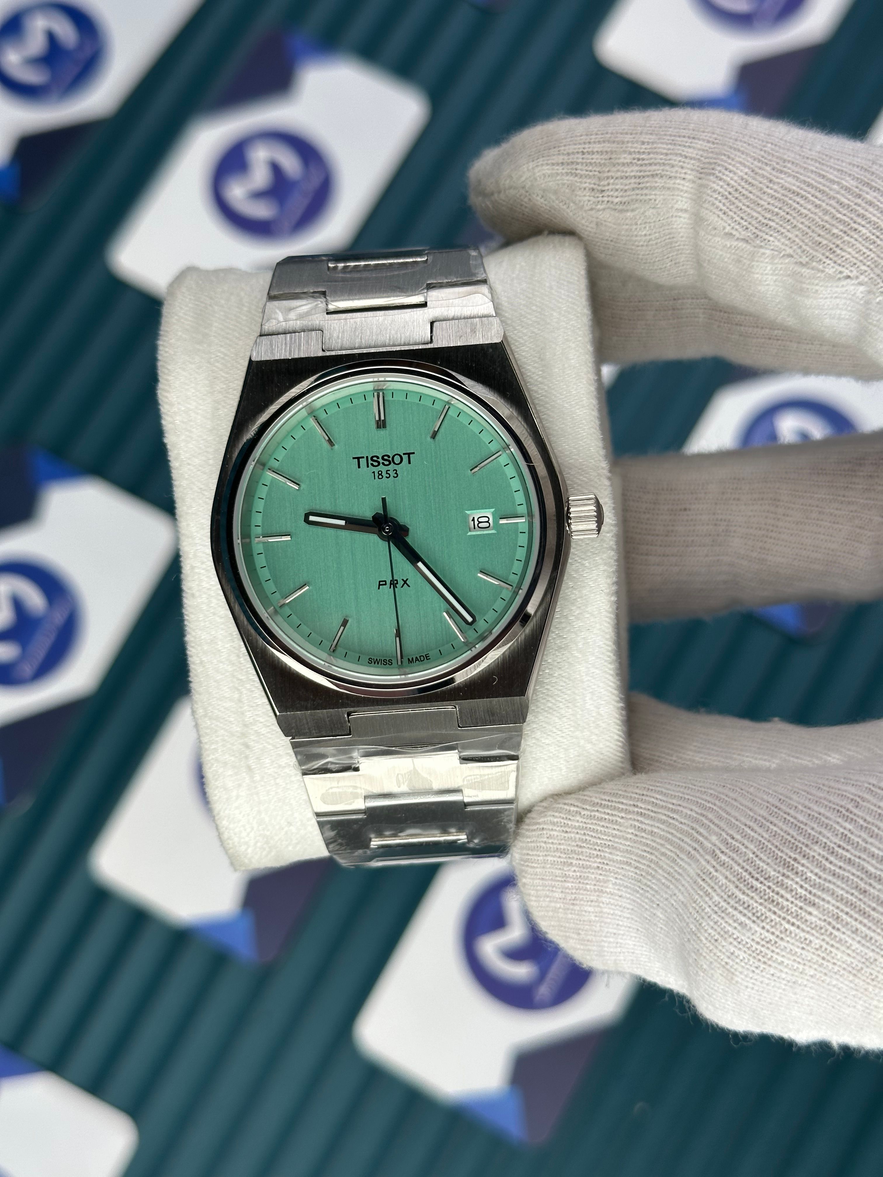 TISSOT PRX LIGHT GREEN DIAL SILVER