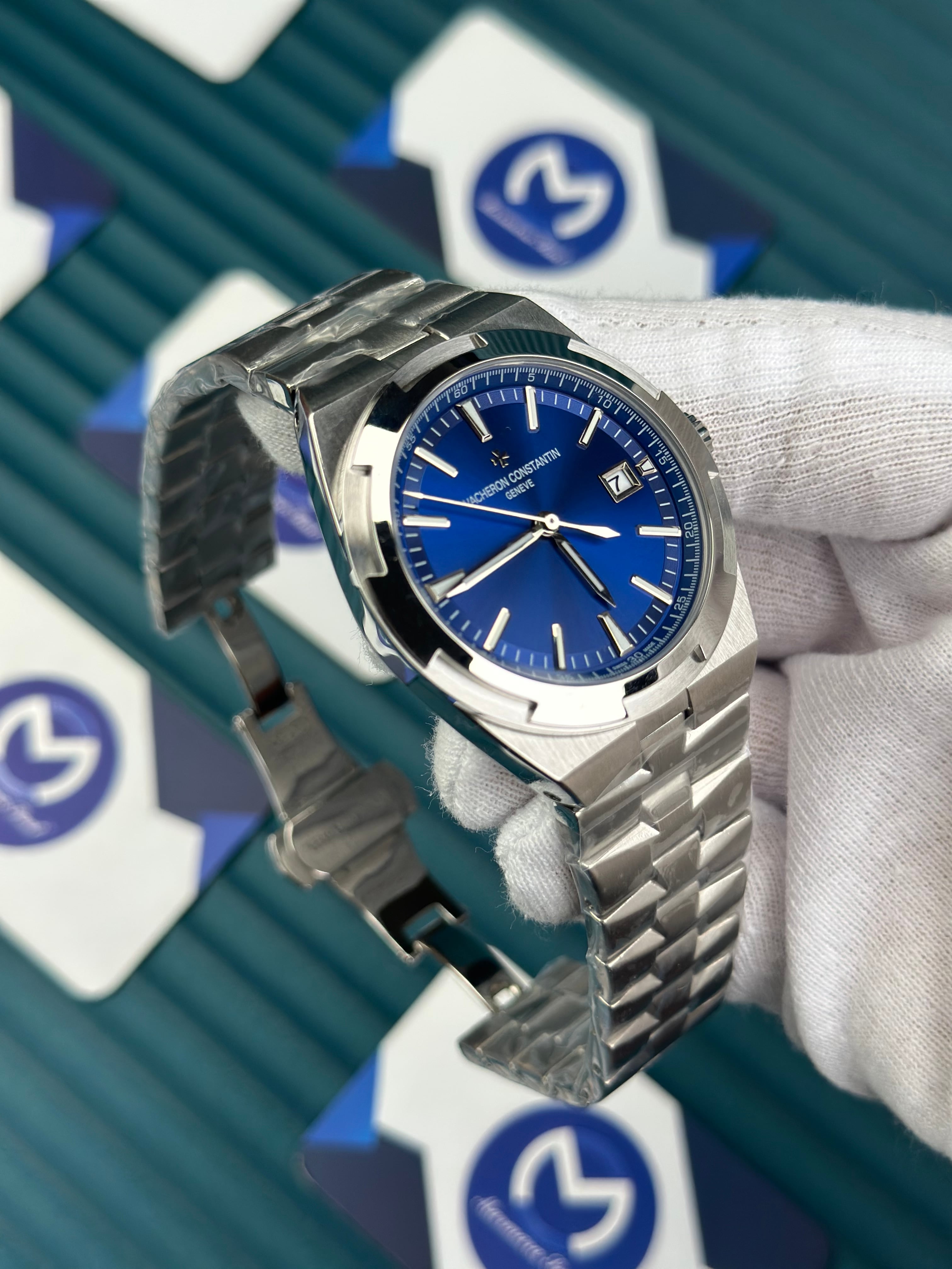 VACHERON CONSTANTIN BLUE DIAL OVERSEAS SILVER