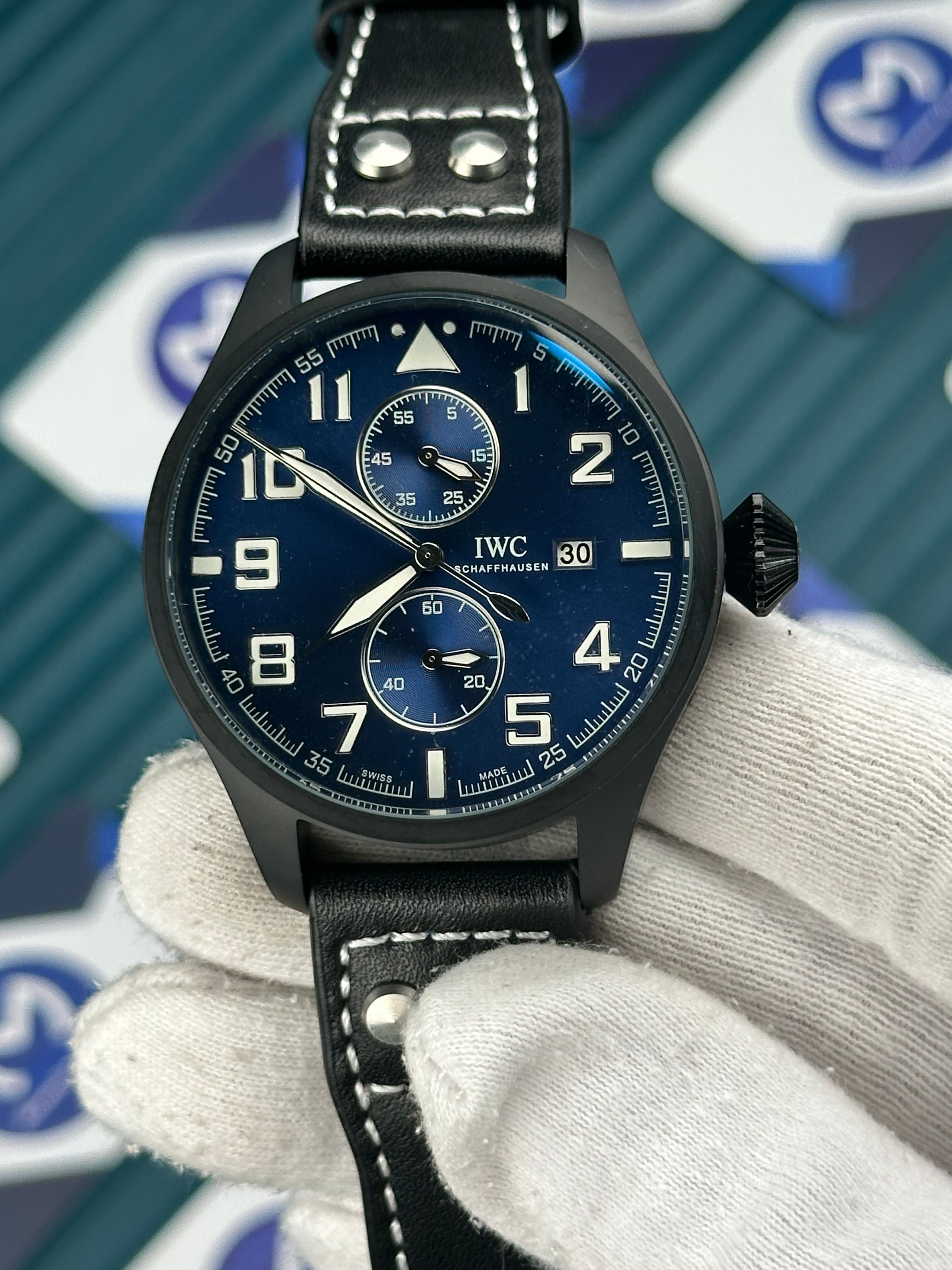 IWC Big Pilot Black Blue Chronograph Automatic