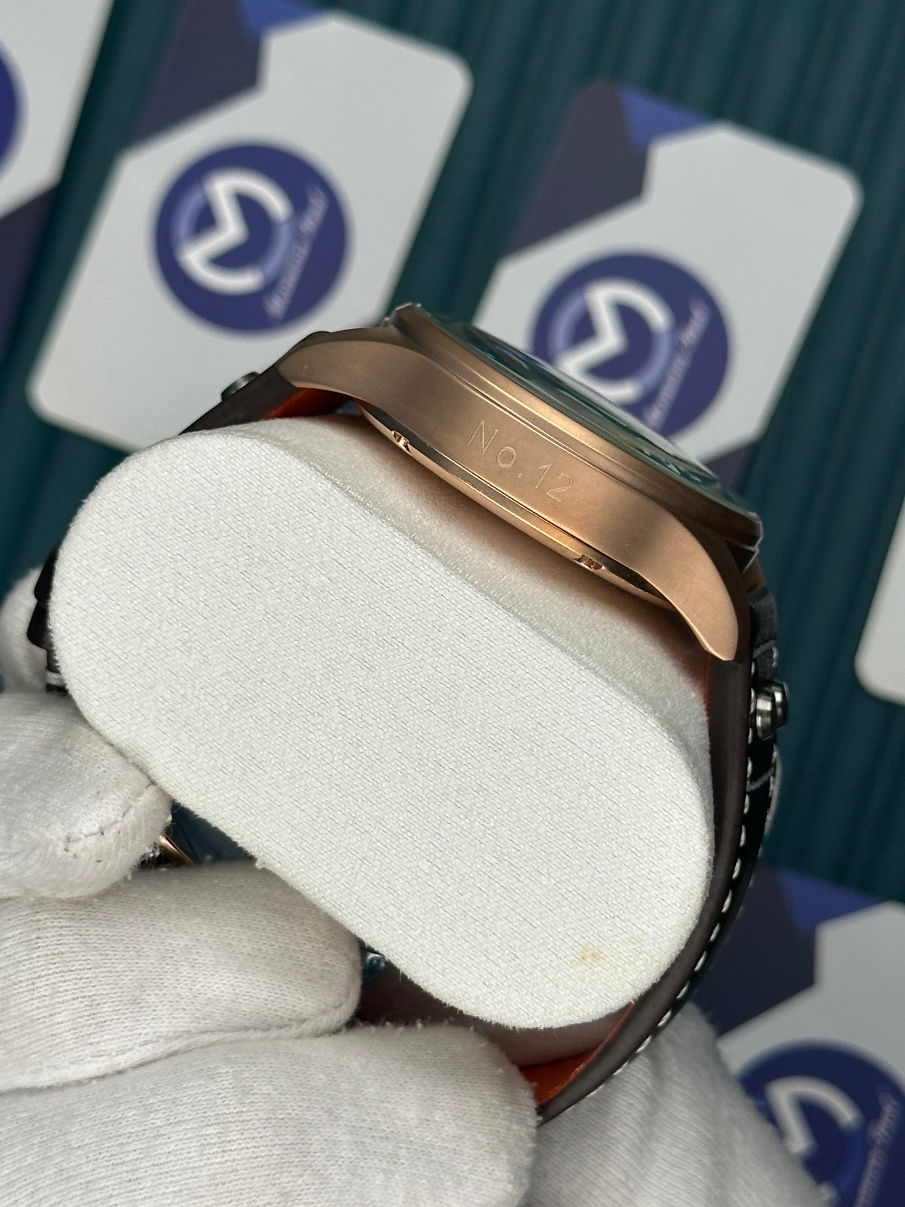 IWC Kahverengi Deri Kordon Saniye Fonksiyonlu Mavi Kadran