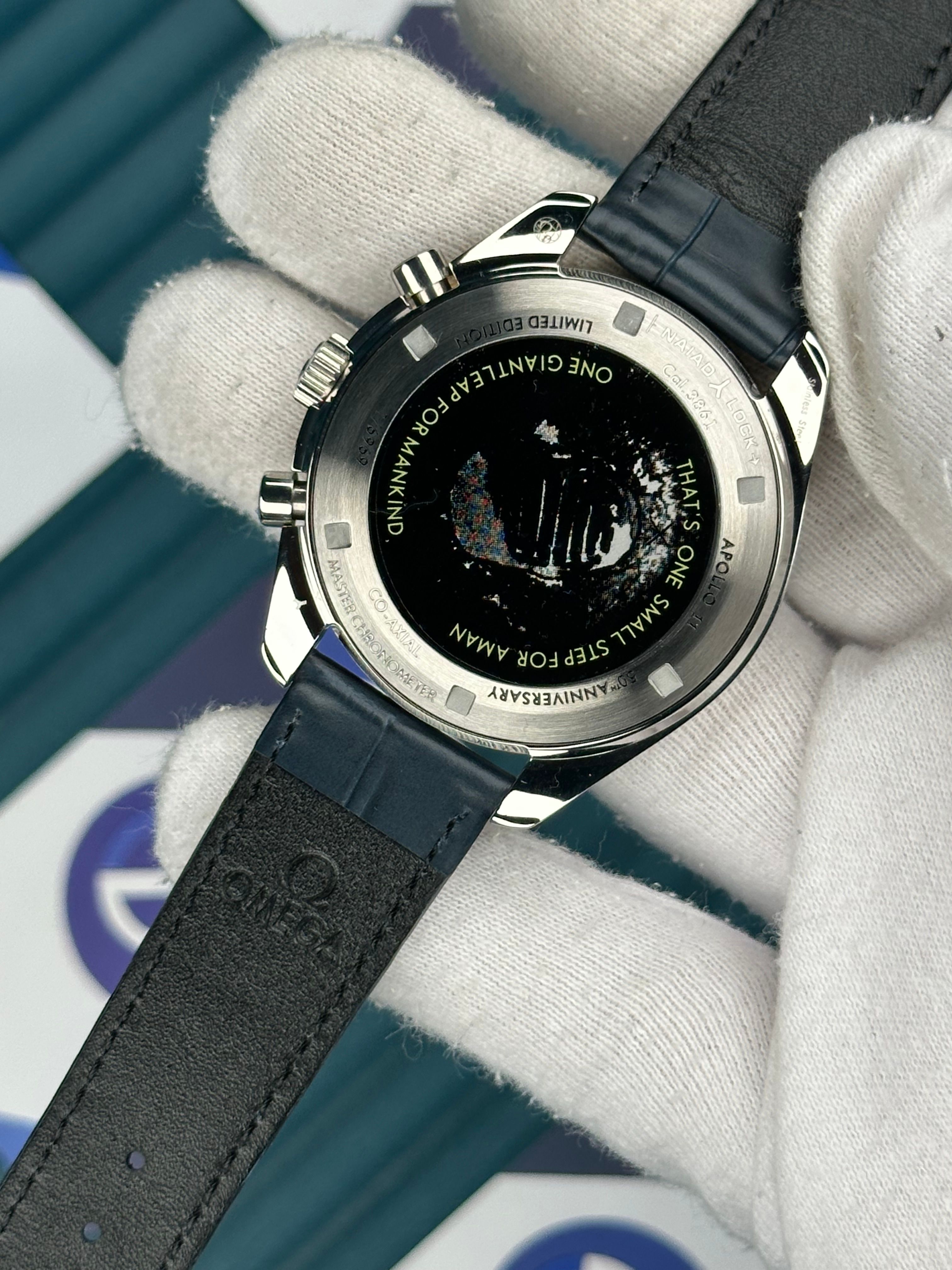 Omega Eyes On The Moon Chronograph Desenli Deri Kordon