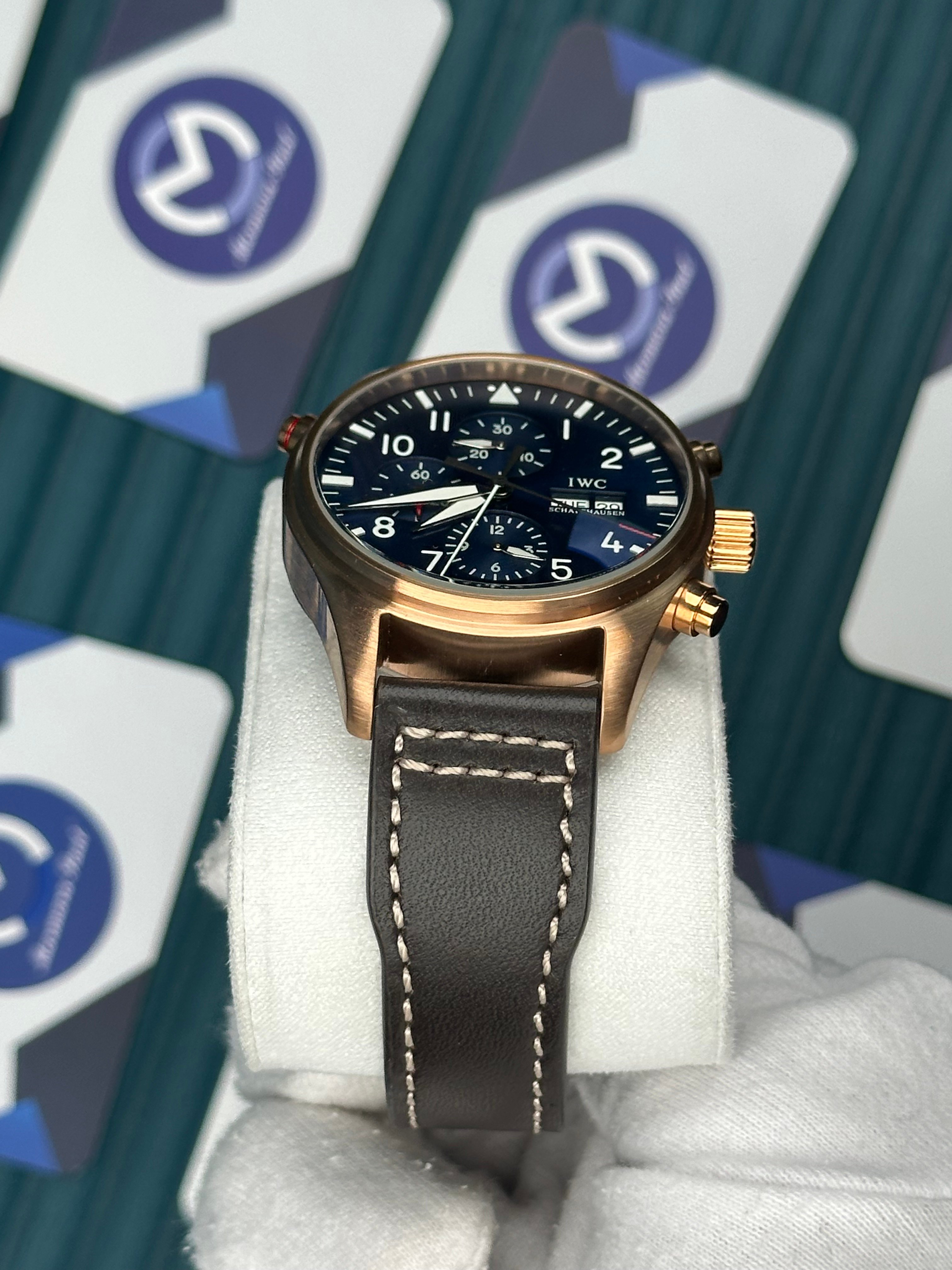 IWC Kahverengi Deri Kordon Mavi Fonksiyonlu Kadran
