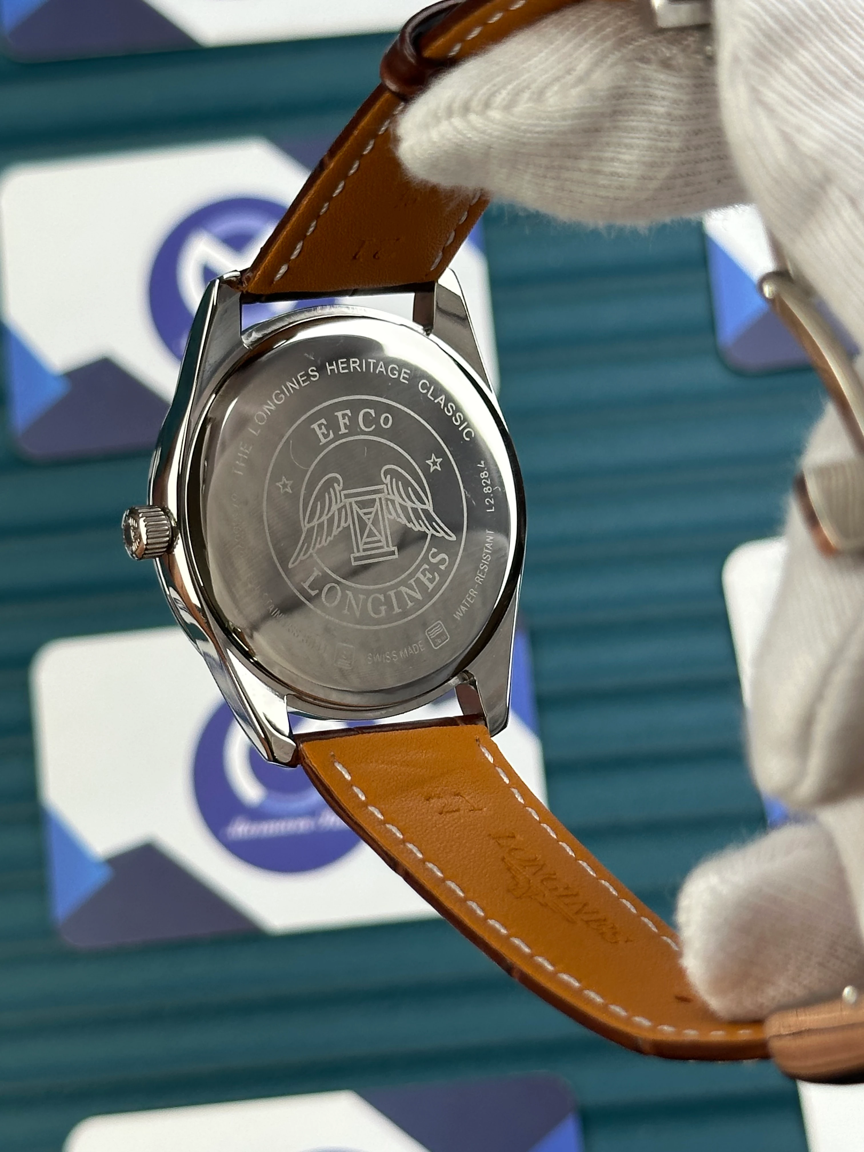 LONGINES FLAGSHIP HERITAGE MOONPHASE WHITE 